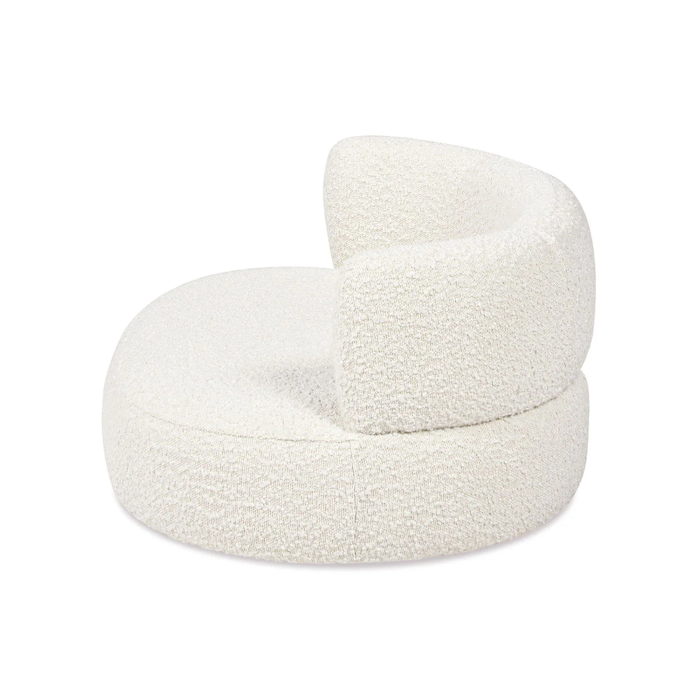Shep - Curved Dog Sofa Bed Medium - Ivory White - Image 3