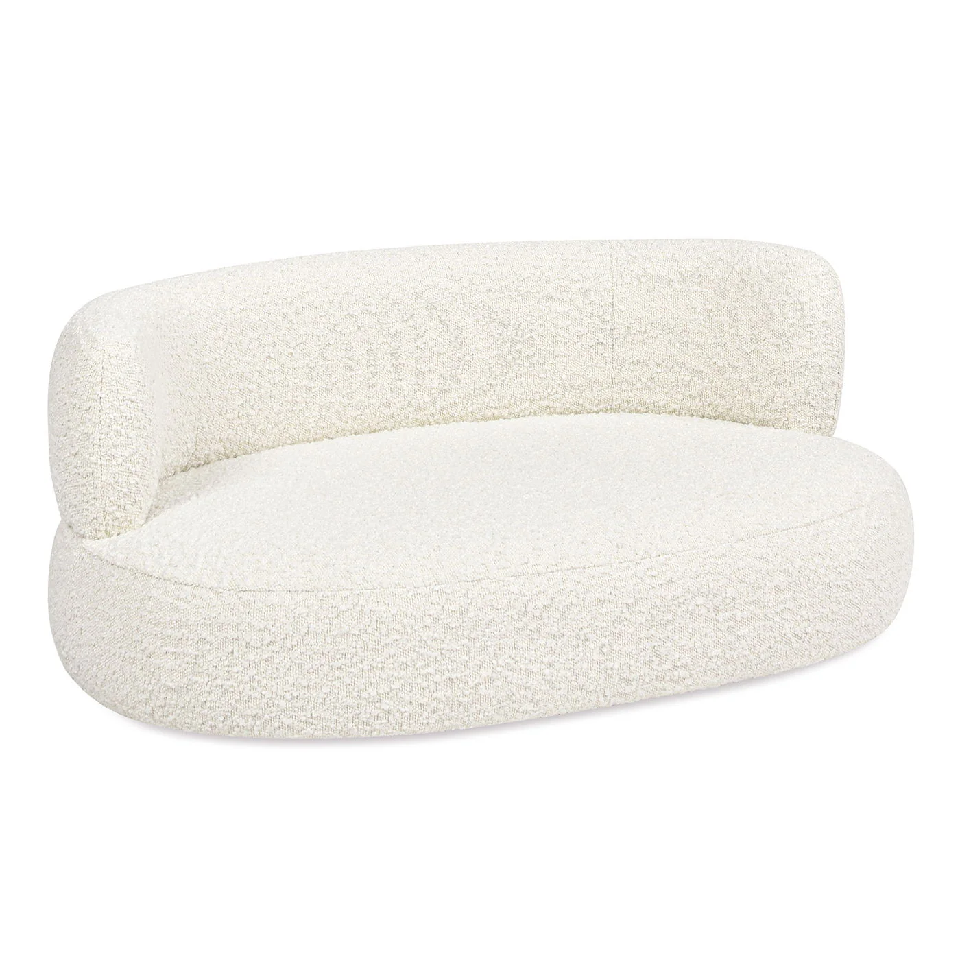 Shep - Curved Dog Sofa Bed Medium - Ivory White - Image 5