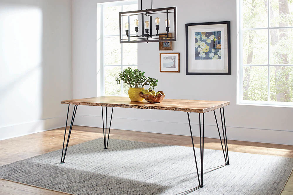 Sherman 71-Inch Live Edge Dining Table Natural Acacia - Image 2