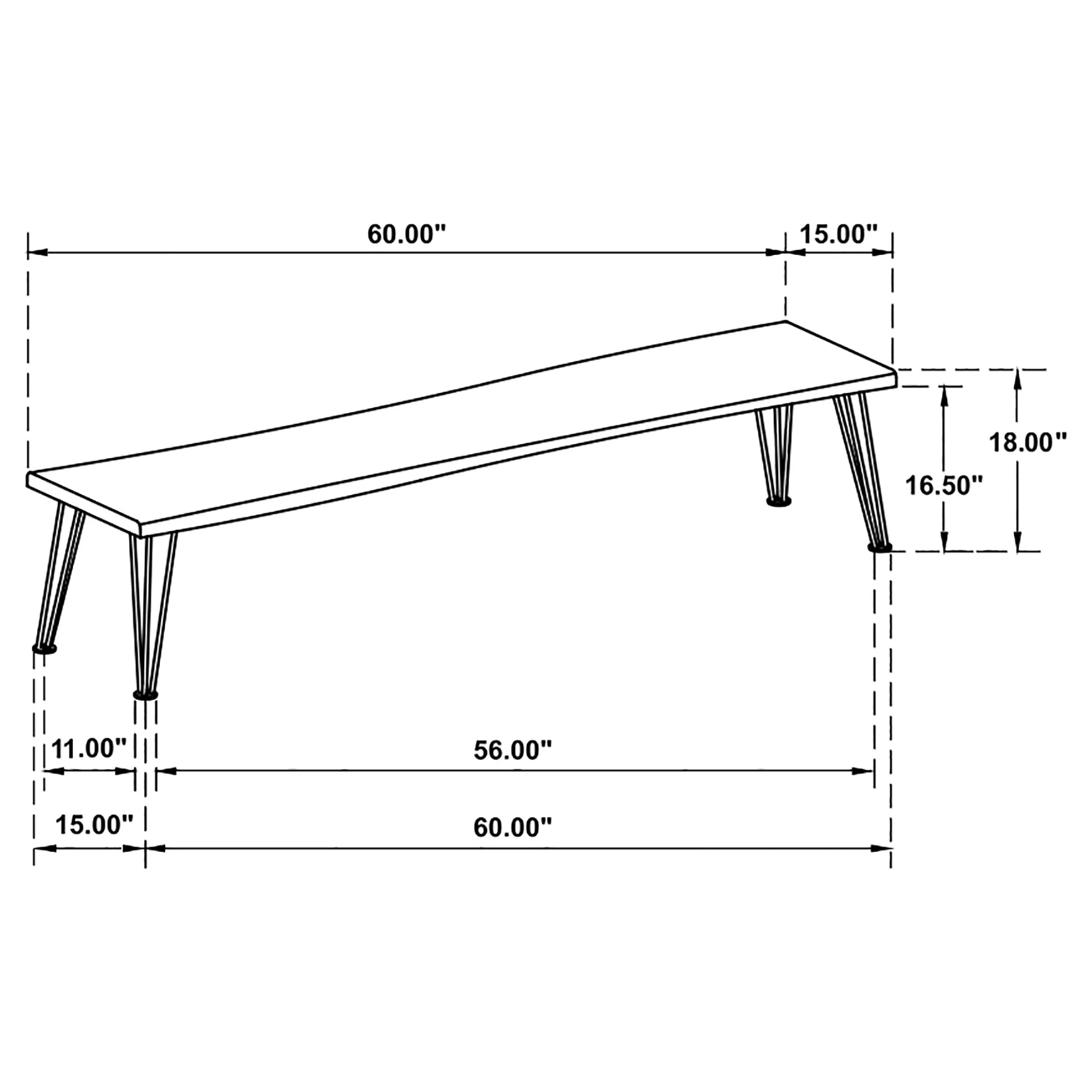 Sherman Wood Dining Bench Natural Acacia - Image 6