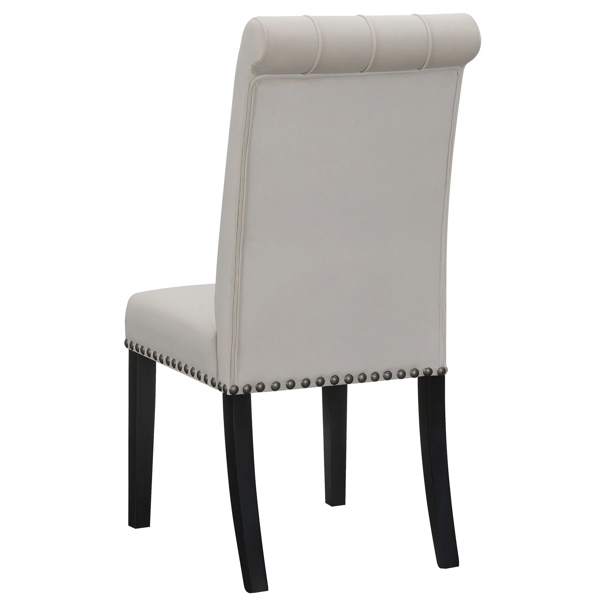 Sherry - 5 Piece Round Dining Table Set With Linen Like Upholstered Chairs - Sand - Image 7