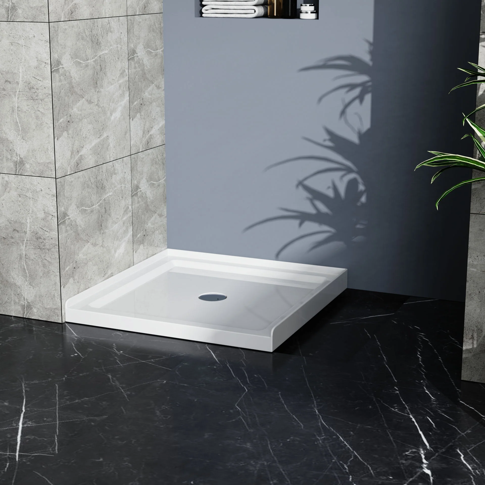 Shower Base With Centered Drain - Image 7