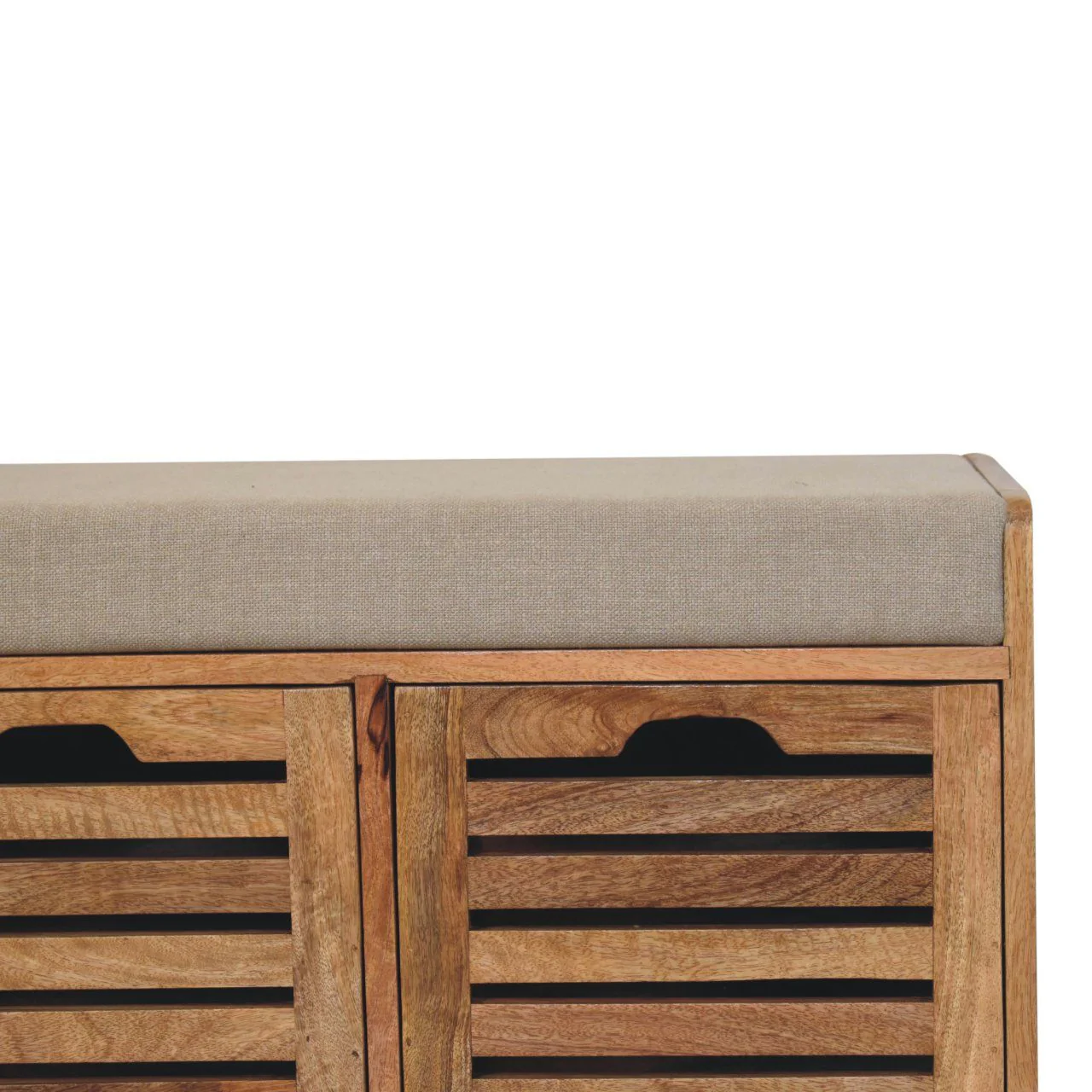 Shutter Shoe Bench, 3 Drawer - Oak - Image 4