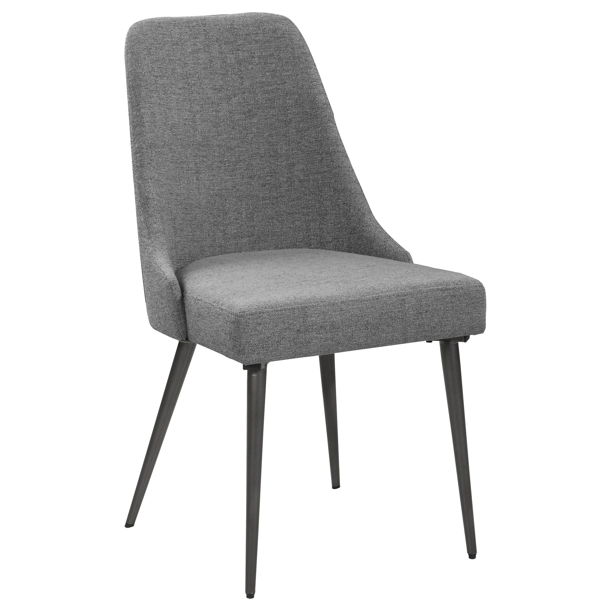 Side Chairs Upholstered With Tapered Legs (Set of 2) - Gray - Image 2