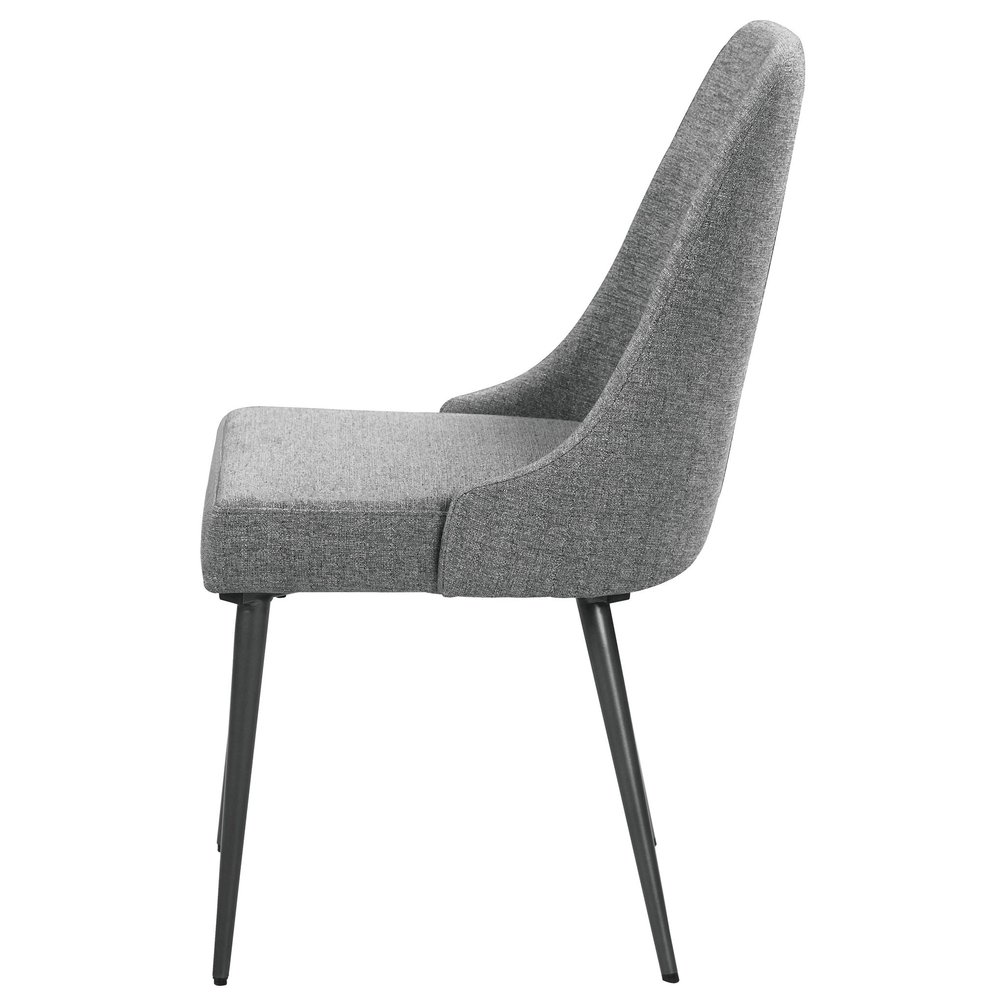 Side Chairs Upholstered With Tapered Legs (Set of 2) - Gray - Image 9