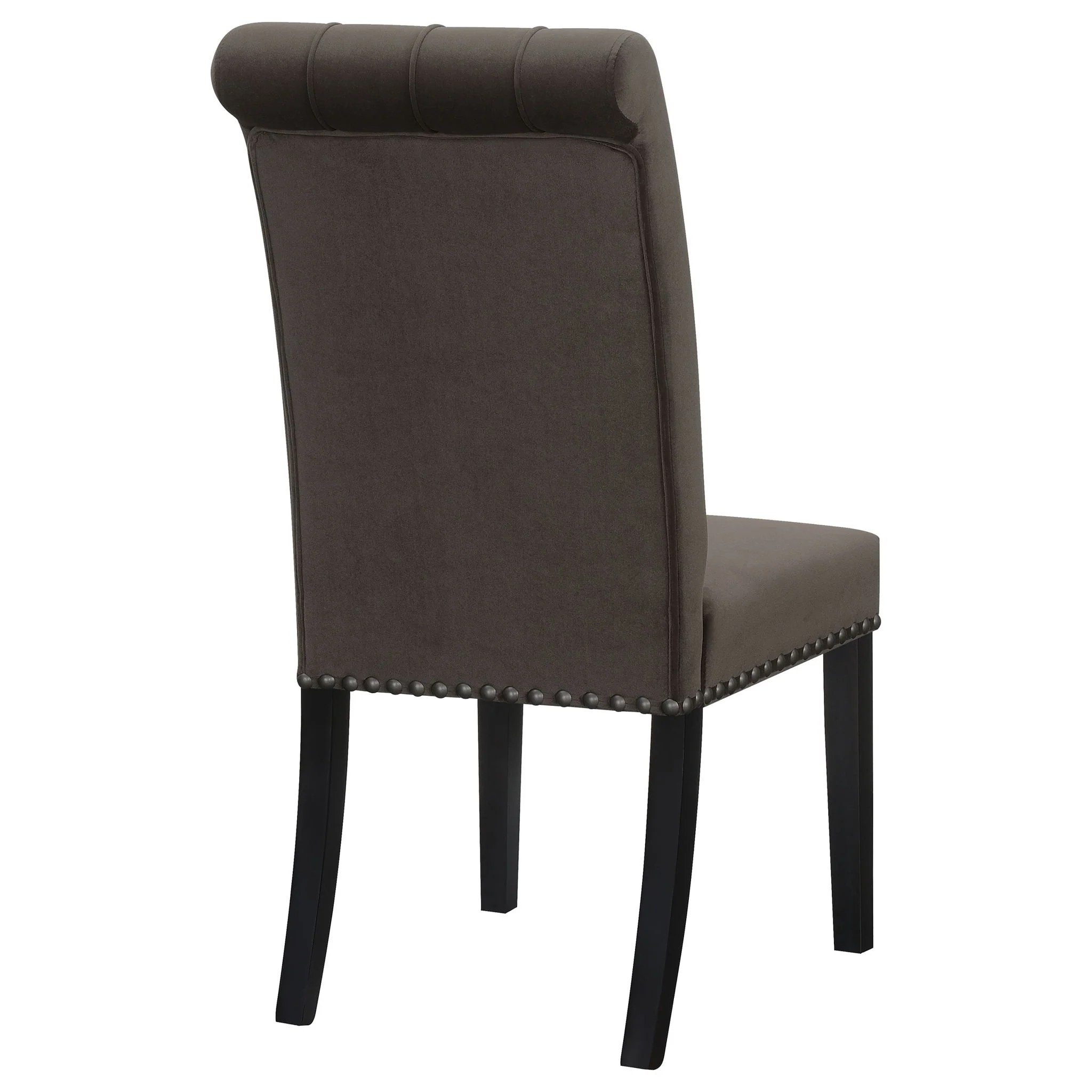 Side Chairs With Tufting Nailhead Trim (Set of 2) - Brown - Image 4