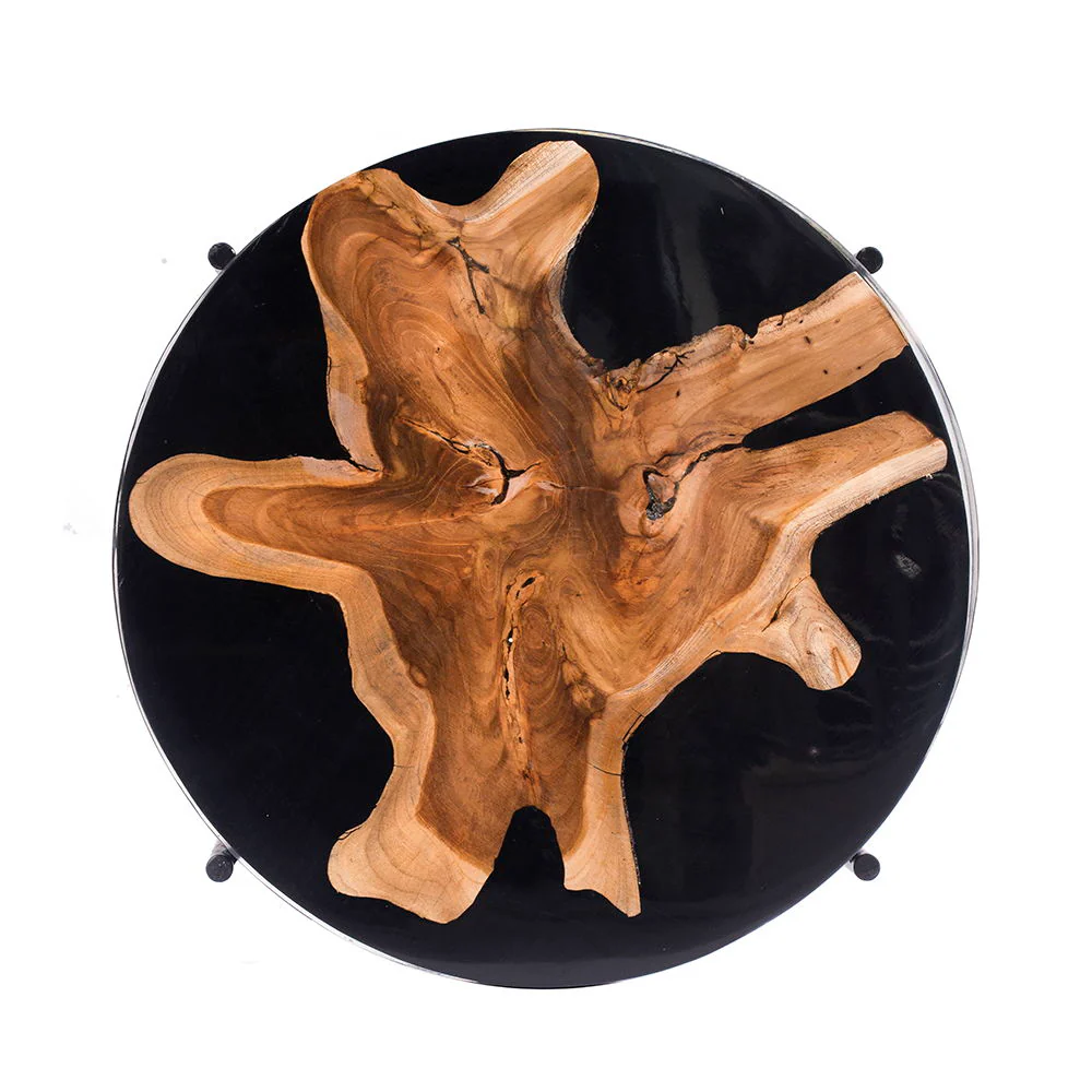 Side Table - Black / Brown - Image 2