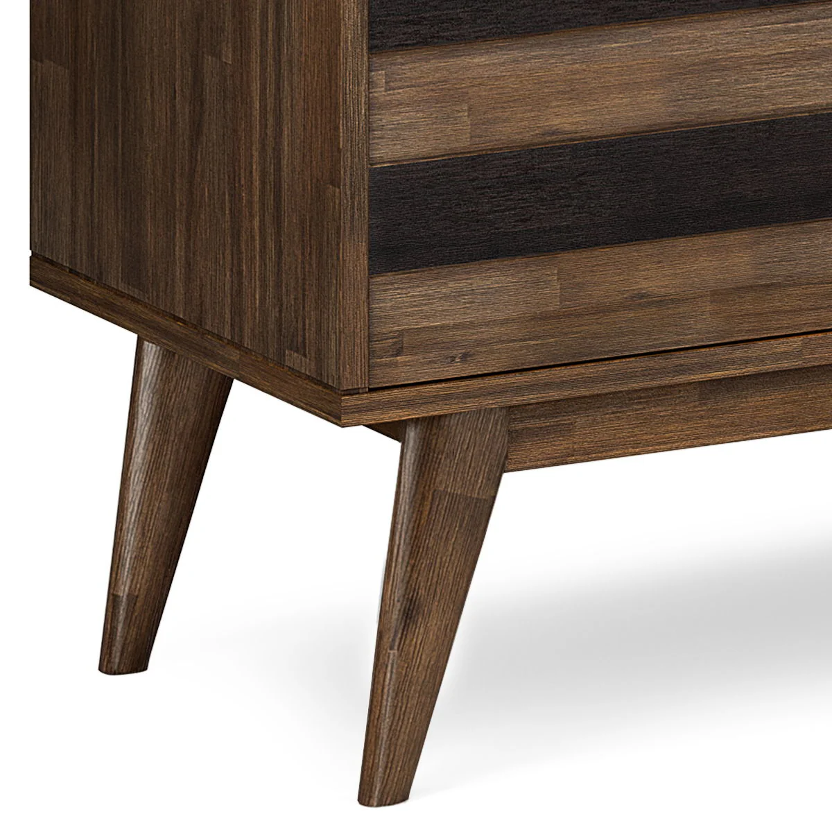 Sideboard Buffet Cabinet Storage Credenza Solid Wood 60x32in Dark Brown - Image 4