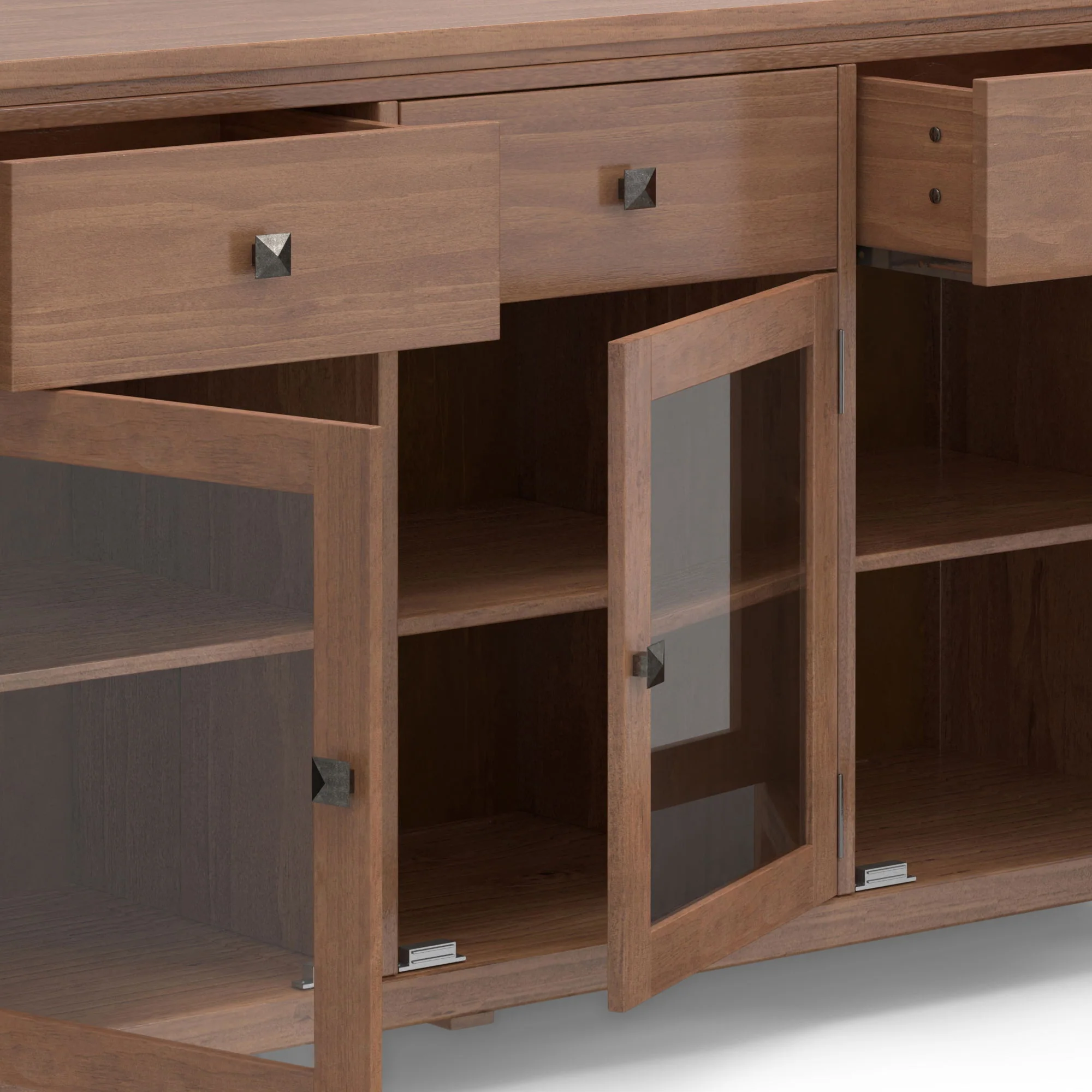 Sideboard Buffet Contemporary Solid Wood 54in x 17in x 32in - Image 17