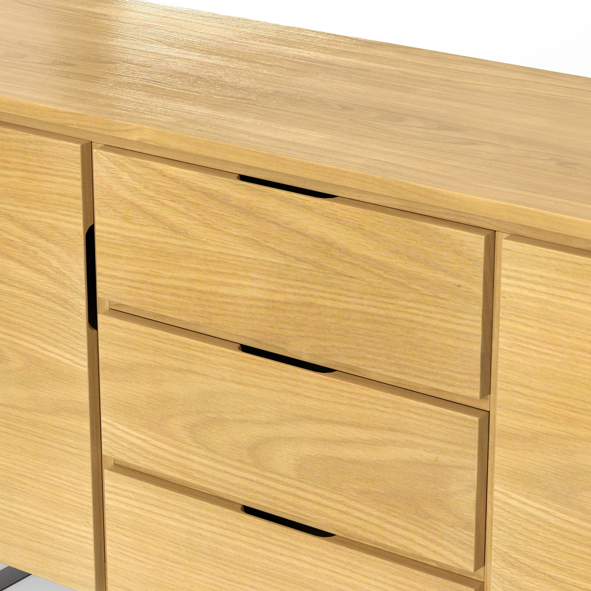 Sideboard Buffet Dining Cabinet Industrial Wood Storage 60x30in - Image 14