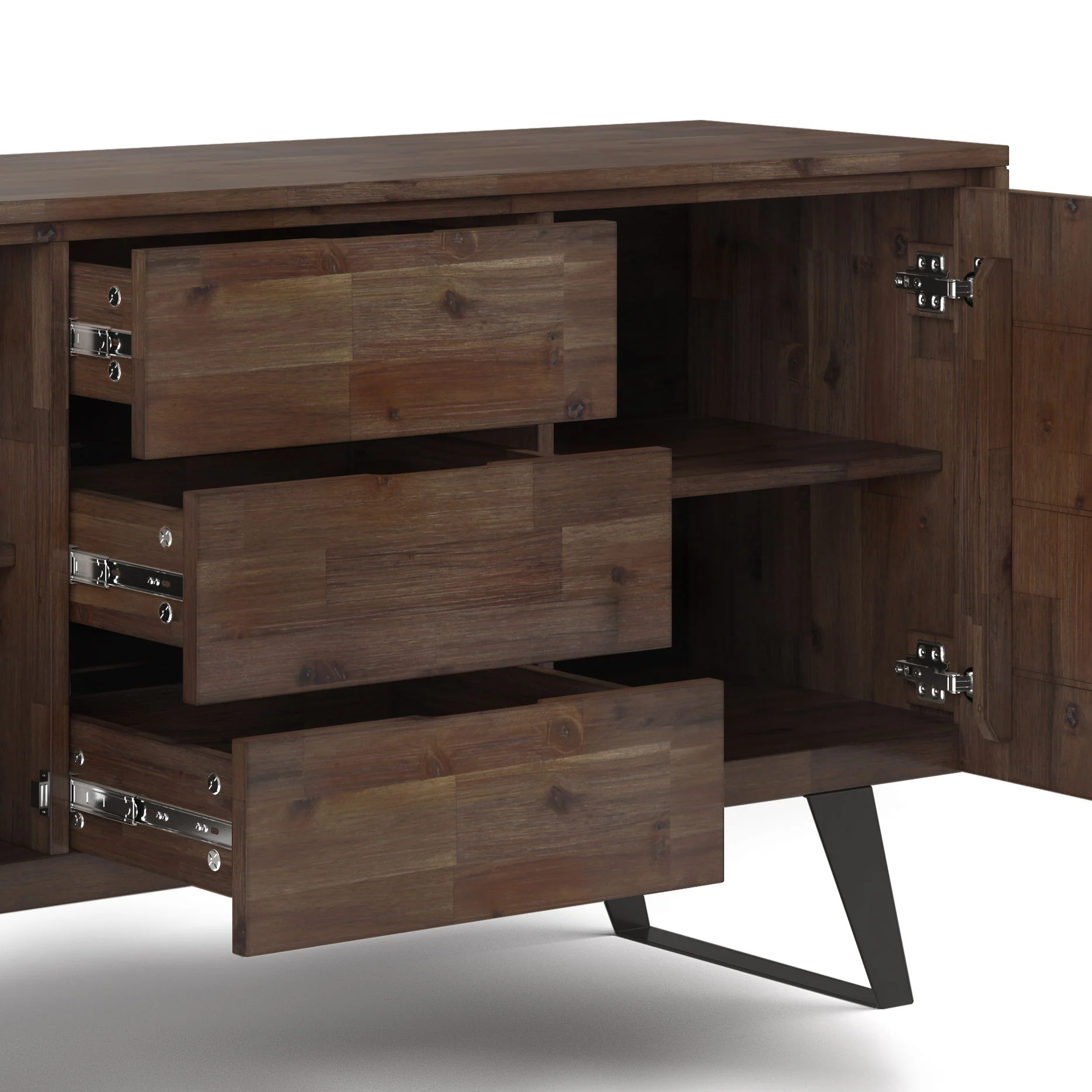 Sideboard Buffet Dining Cabinet Industrial Wood Storage 60x30in - Image 18