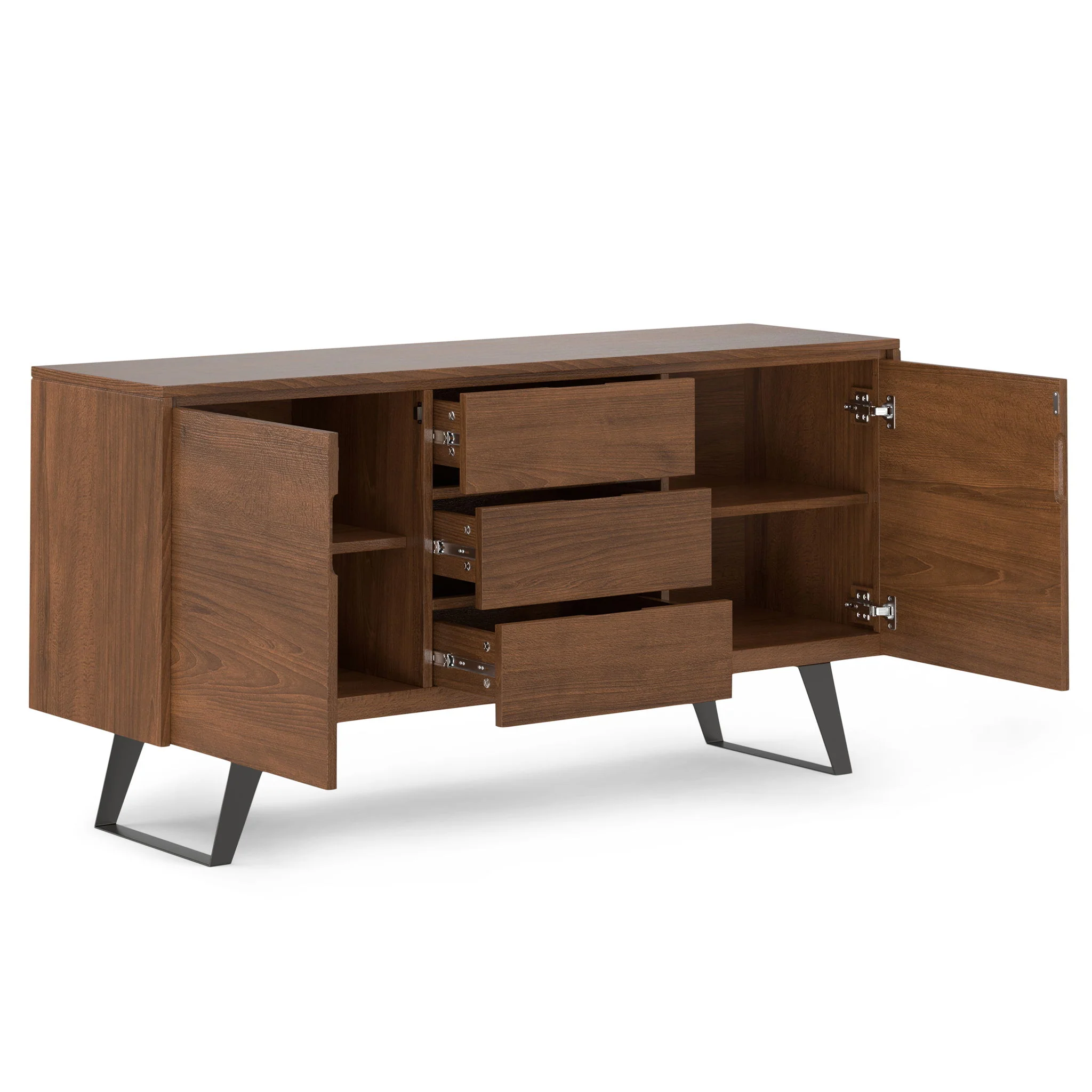Sideboard Buffet Dining Cabinet Industrial Wood Storage 60x30in - Image 25