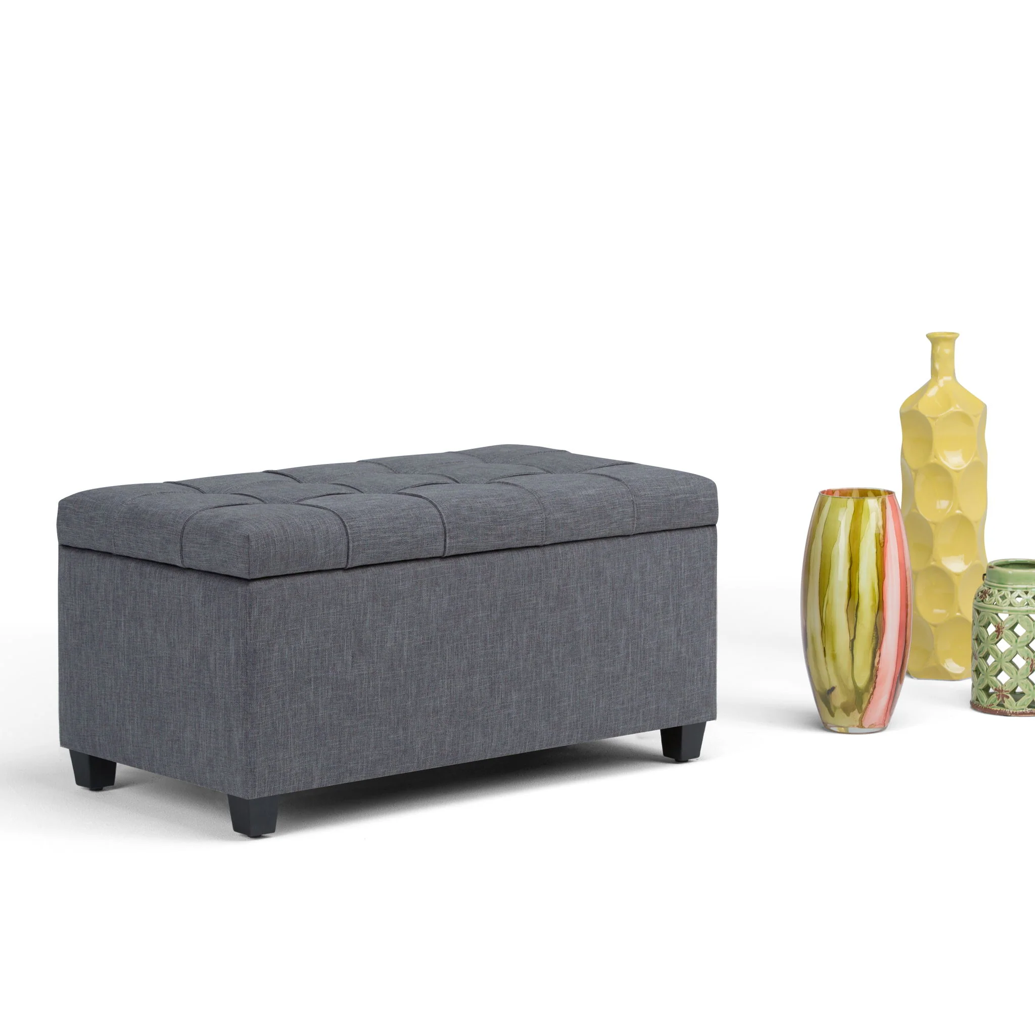Sienna - Upholstered Storage Ottoman Bench - Image 11