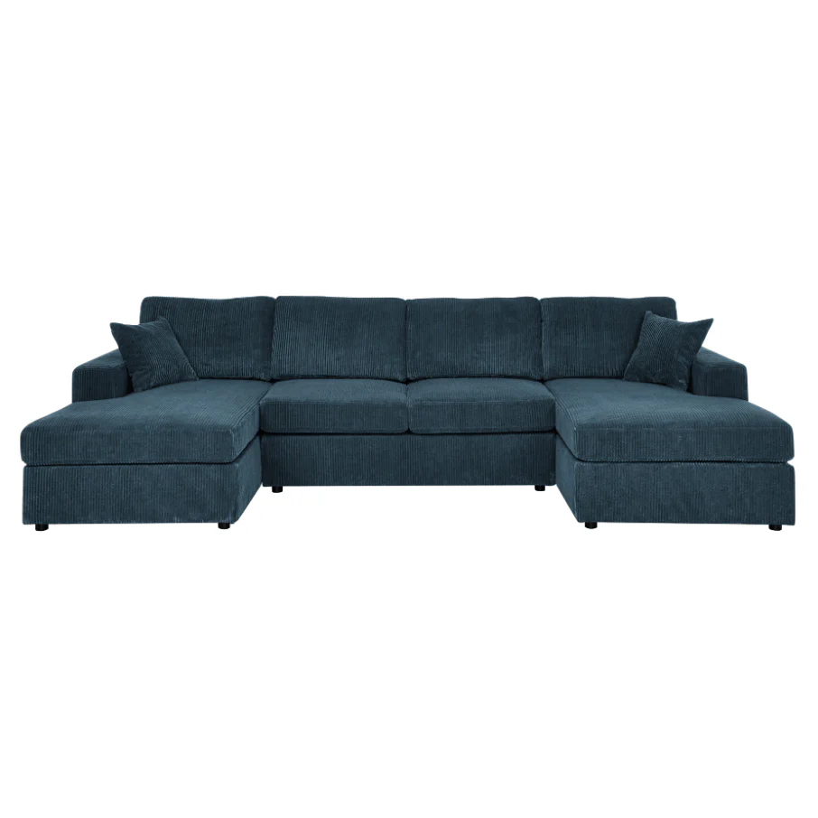 Sierra 3-Piece Corduroy Double-Chaise Sectional Sofa, 4 Colors - Image 16