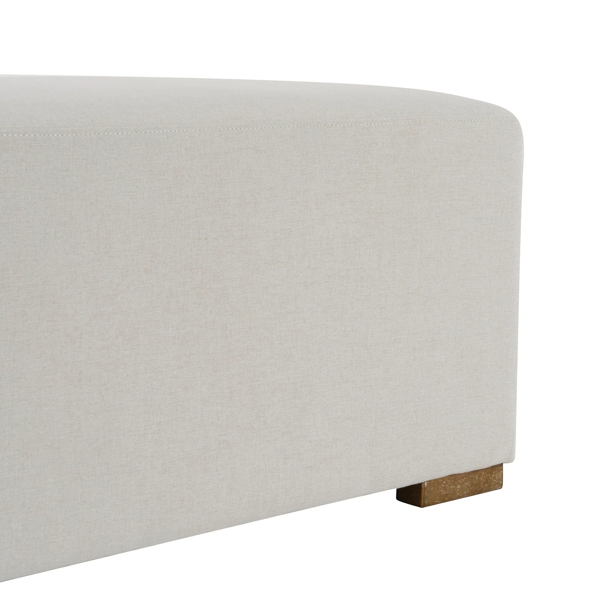 Simple Long Ottoman For Living Room - White - Image 3