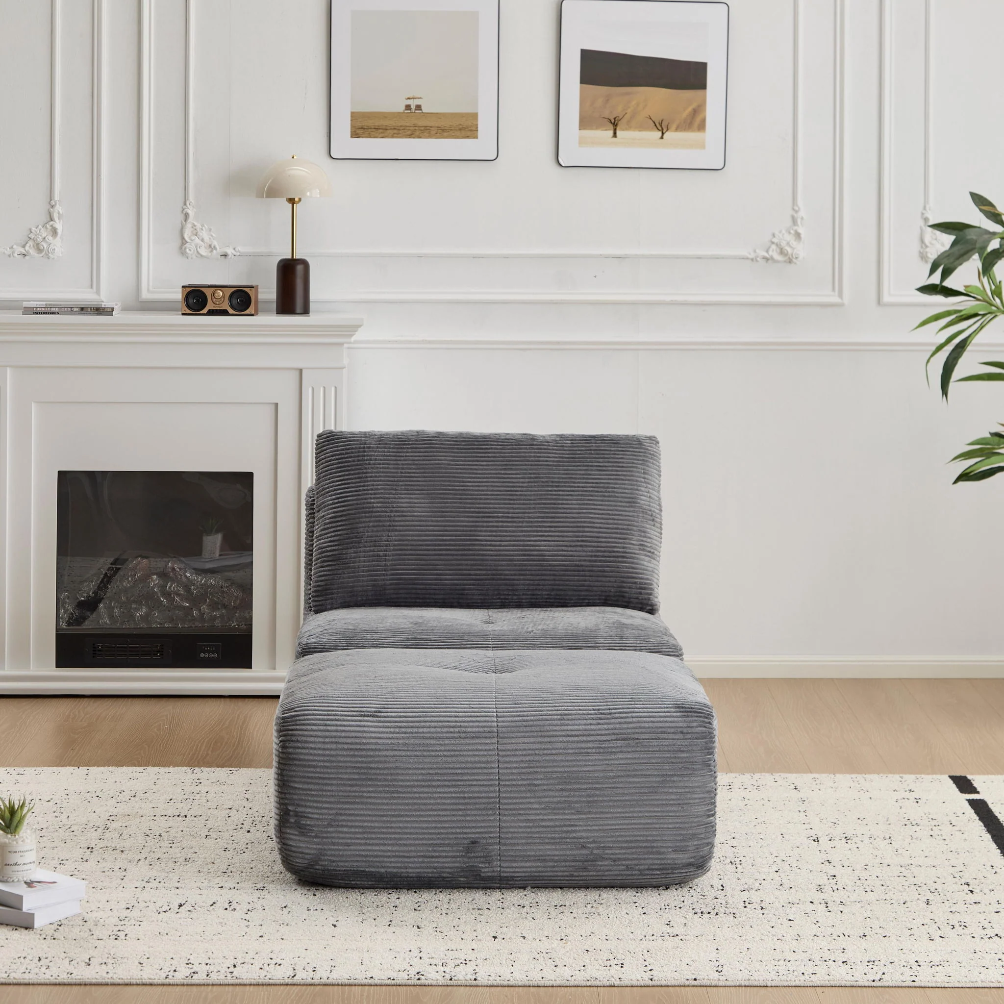 Single Chaise Longue With Movable Ottoman For Living Room - Image 19