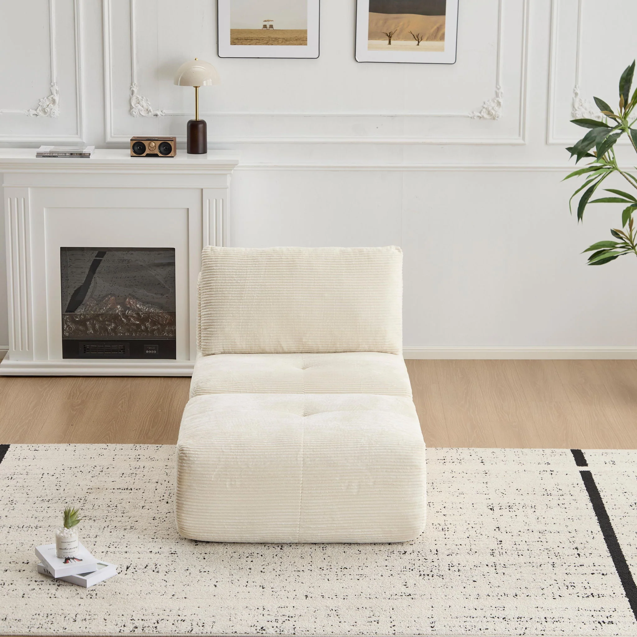 Single Chaise Longue With Movable Ottoman For Living Room - Image 20