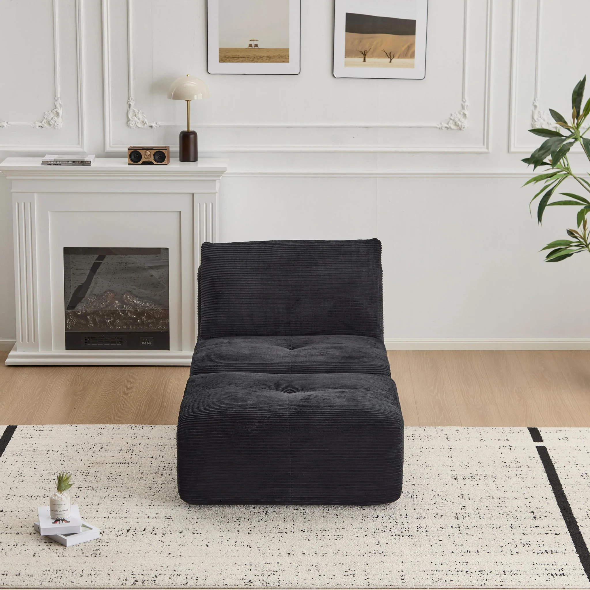 Single Chaise Longue With Movable Ottoman For Living Room - Image 28