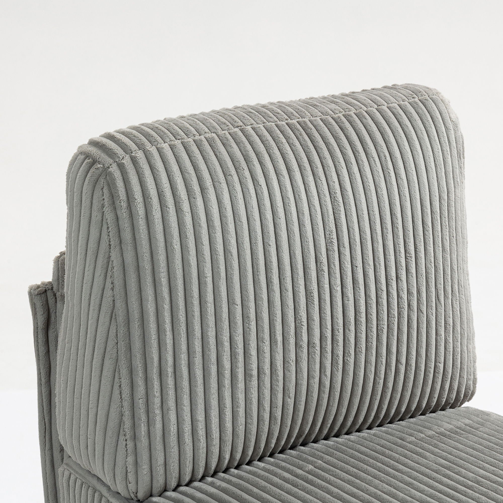 Single Couch Modular Armless Accent Chair With Back Cushion - Image 16