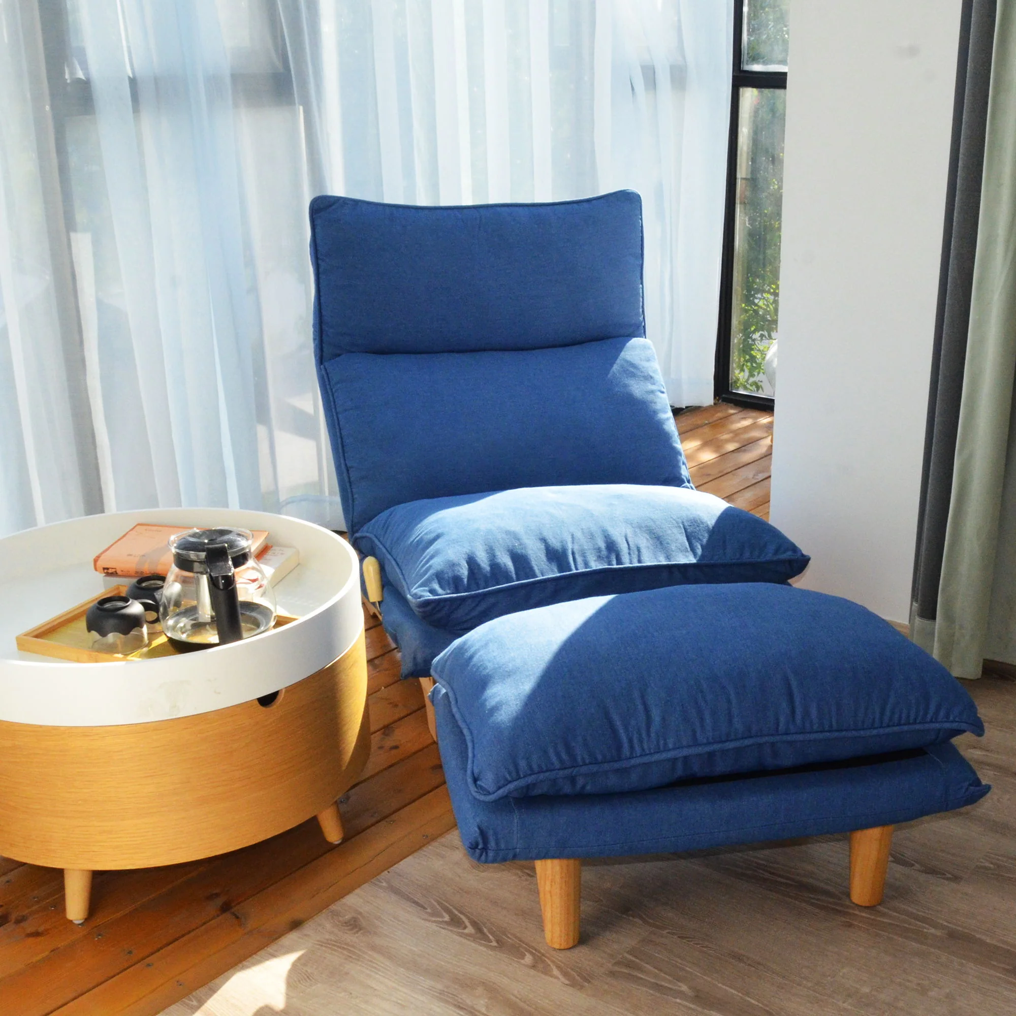 Single Lazy Sofa Chair Leisure Foldable Reclining Chair - Image 14