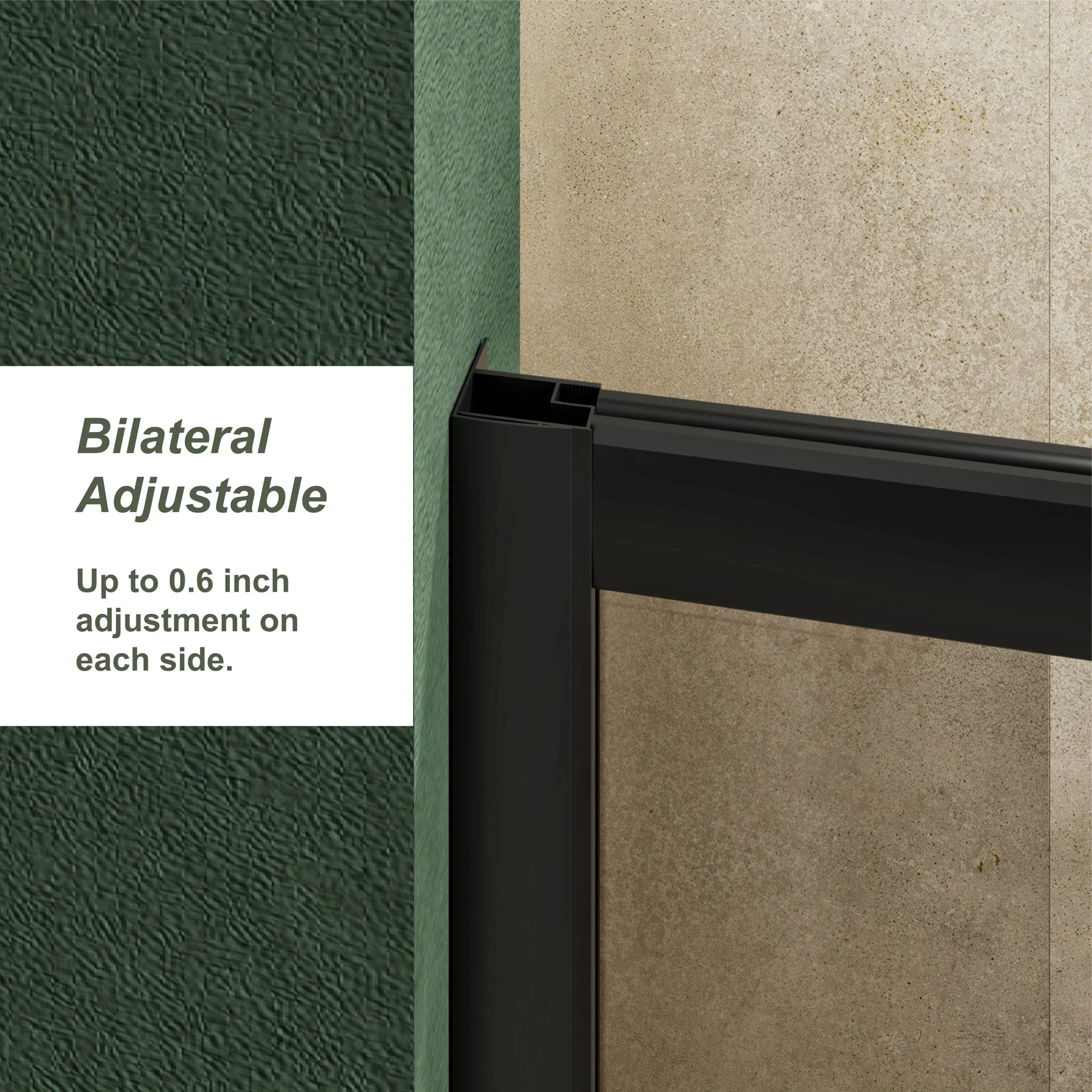 Single Sliding Shower Door, Thick Clear Tempered Glass Shower Door With Stainless Steel Handle - Image 4