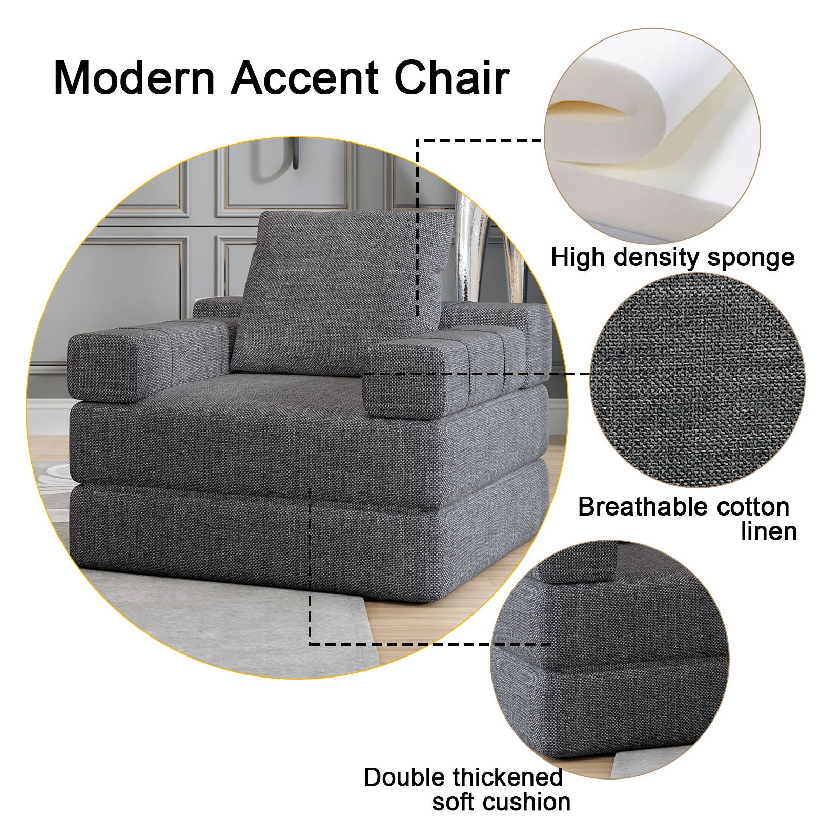 Single Sofa Chair That Converts To A Single Sofa Bed - Image 9