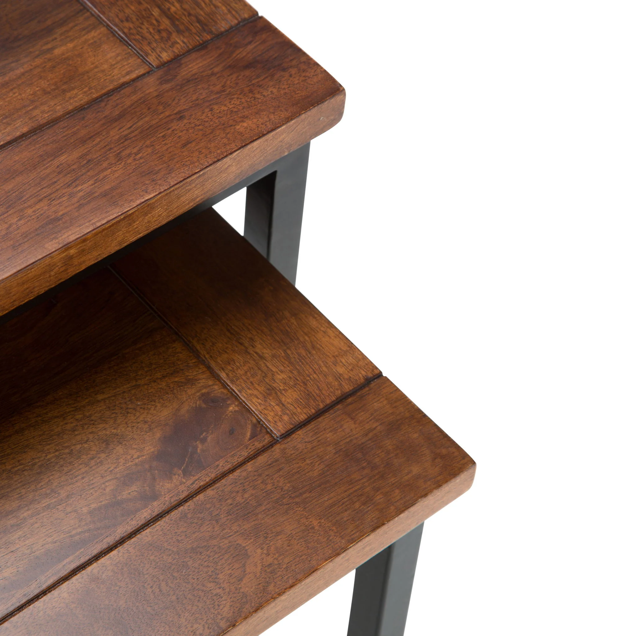 Skyler - 2 Piece Nesting Side Table - Dark Cognac Brown - Image 5