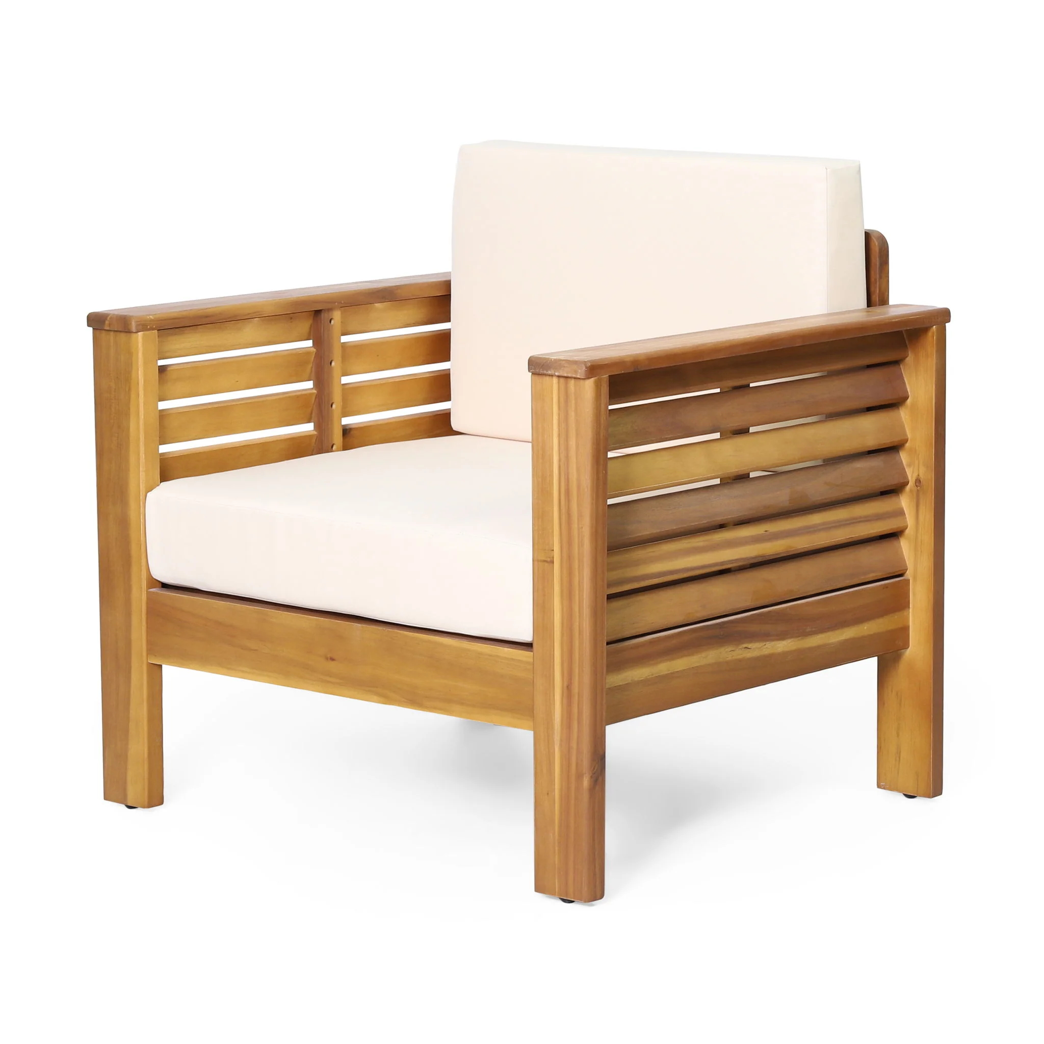 Slat Design Club Chairs With Cushions - Image 13