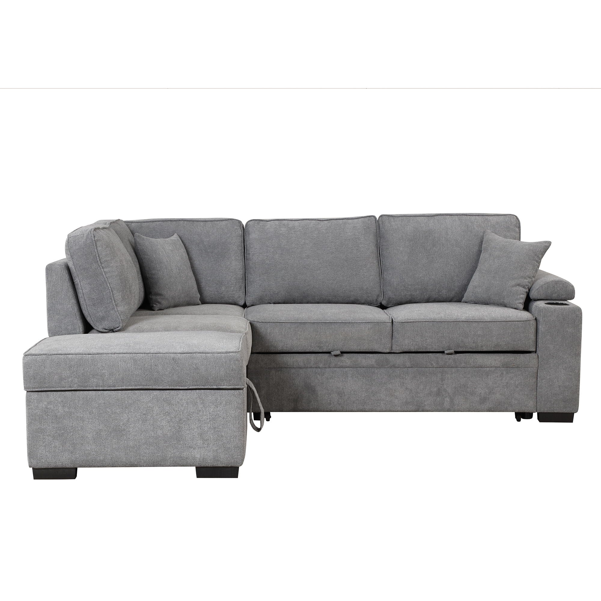 Sleeper Sofa Bed, 2 In 1 Pull Out Sofa Bed L Shape Couch With Storage Ottoman For Living Room, Bedroom Couch And Small Apartment - Image 8