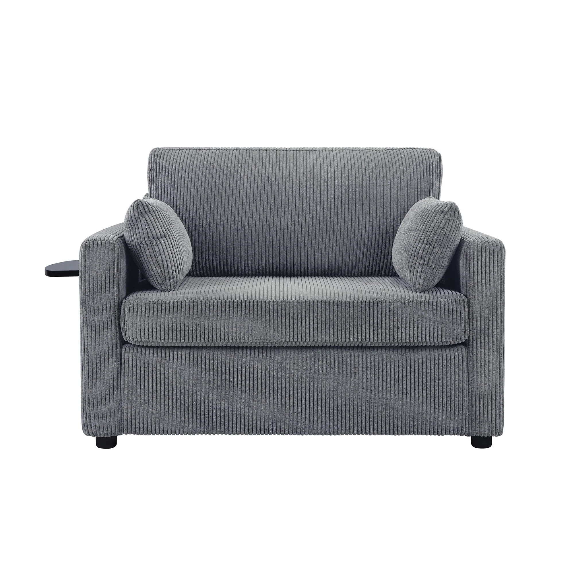 Sleeper Sofa With Foldable Mattress, USB Ports, Side Table & Storage Pocket - Image 2