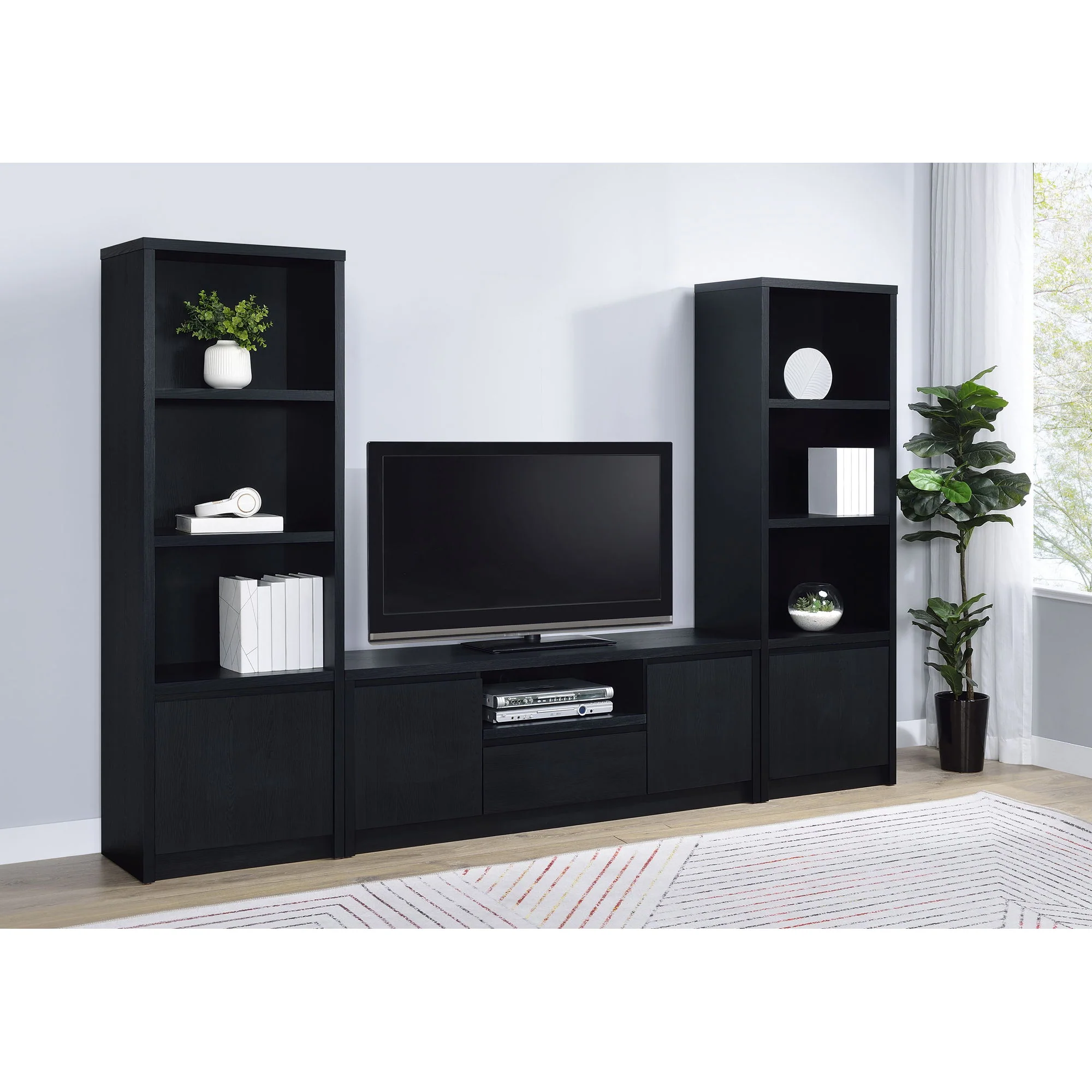 Sloat - 3 Piece Entertainment Center - Black - Image 9