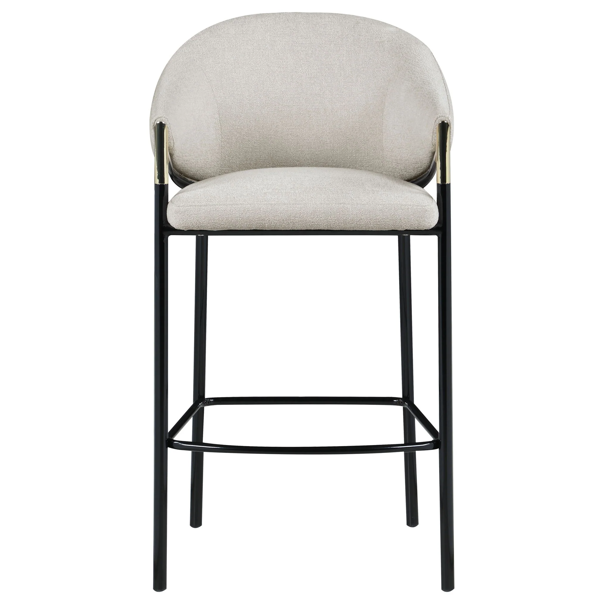 Sloped Arm Bar Stools (Set of 2) - Beige - Image 7