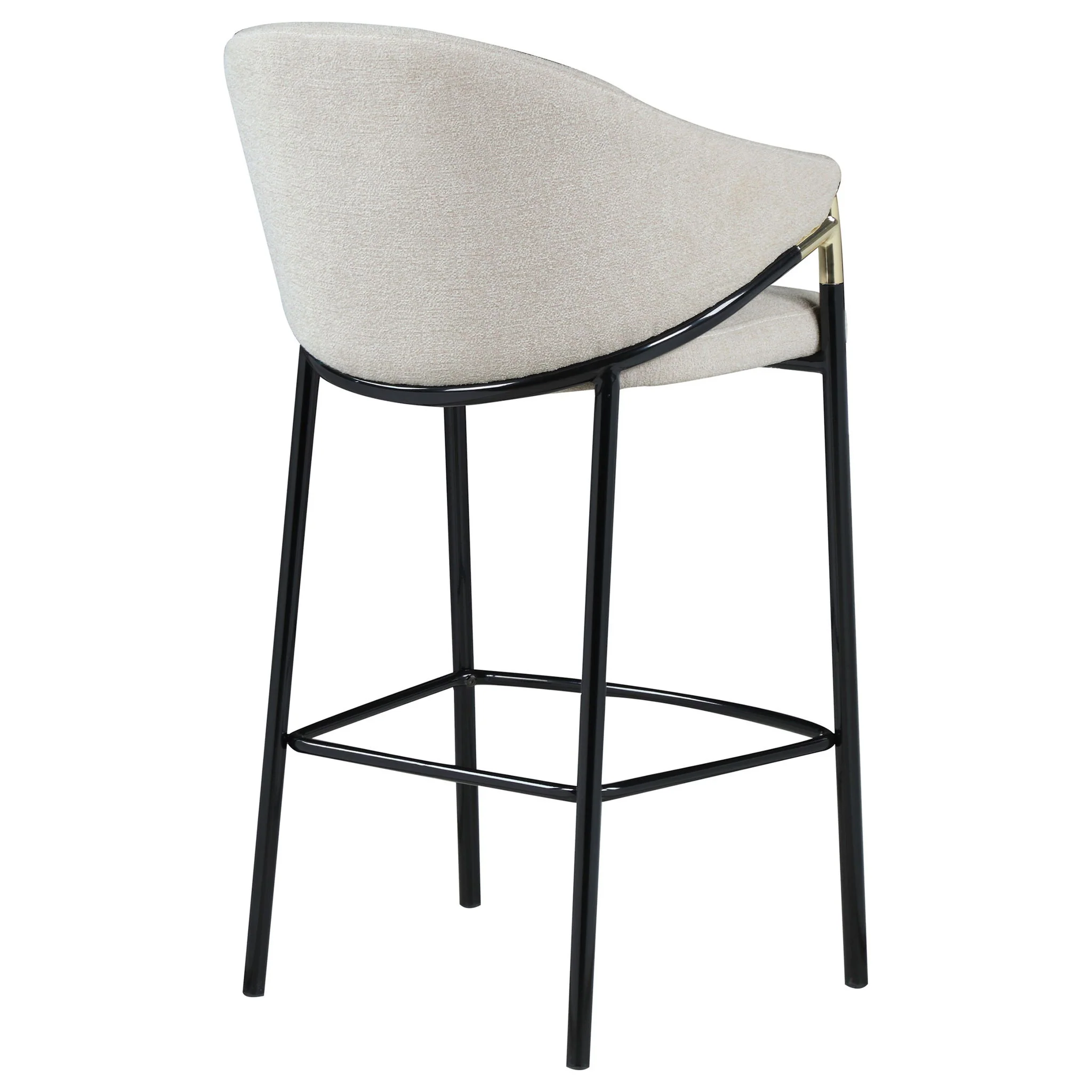 Sloped Arm Bar Stools (Set of 2) - Beige - Image 8