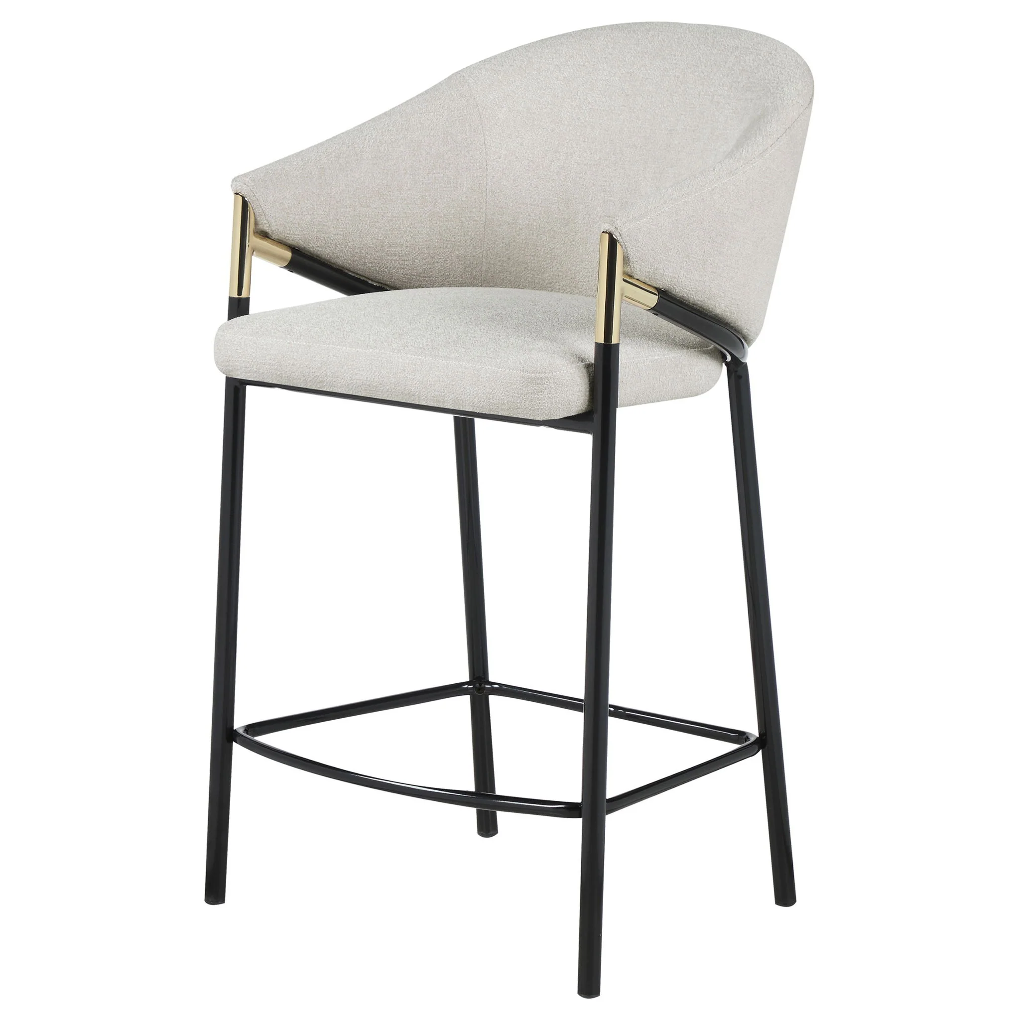 Sloped Arm Counter Stools (Set of 2) - Beige - Image 5
