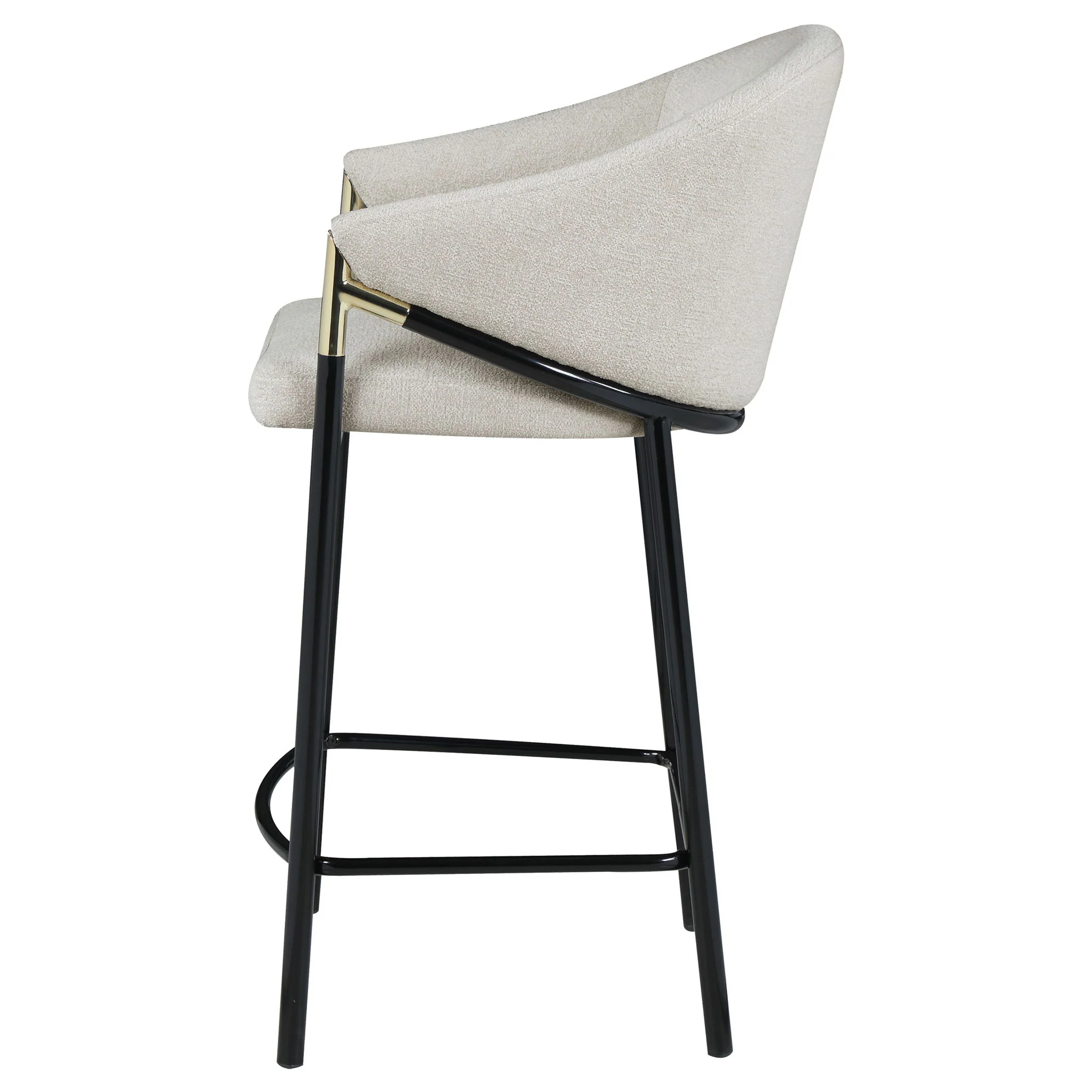 Sloped Arm Counter Stools (Set of 2) - Beige - Image 7