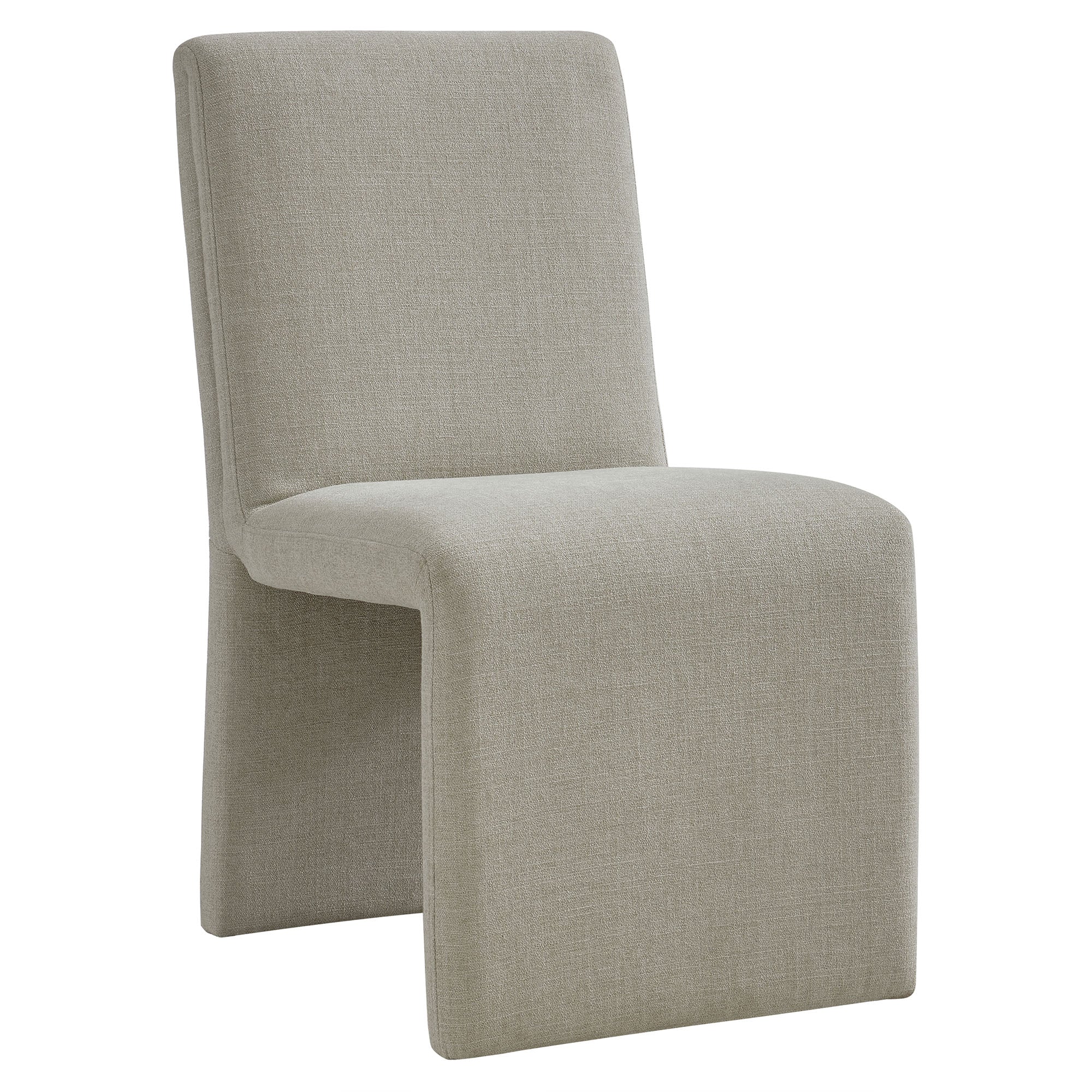 Slub Weave Upholstered Dining Side Chair - Image 2
