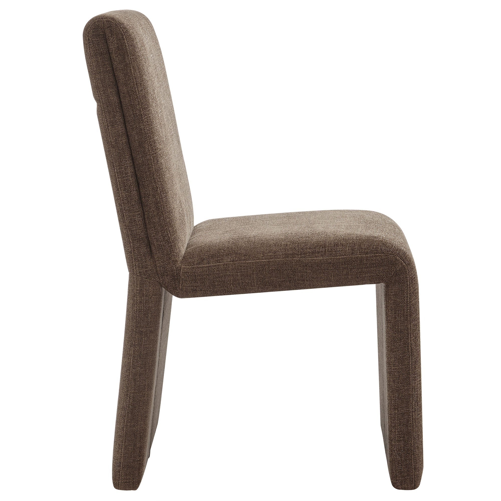 Slub Weave Upholstered Dining Side Chair - Image 9
