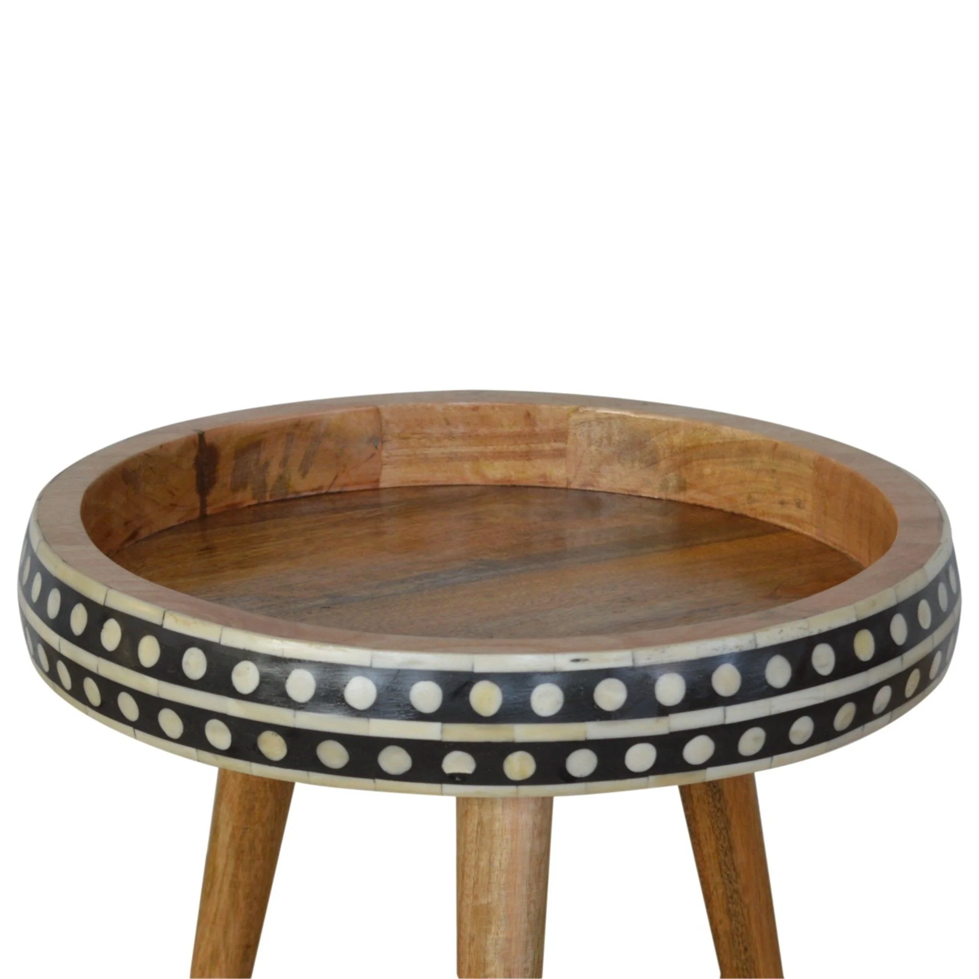 Small Patterned Nordic Style End Table - Image 6