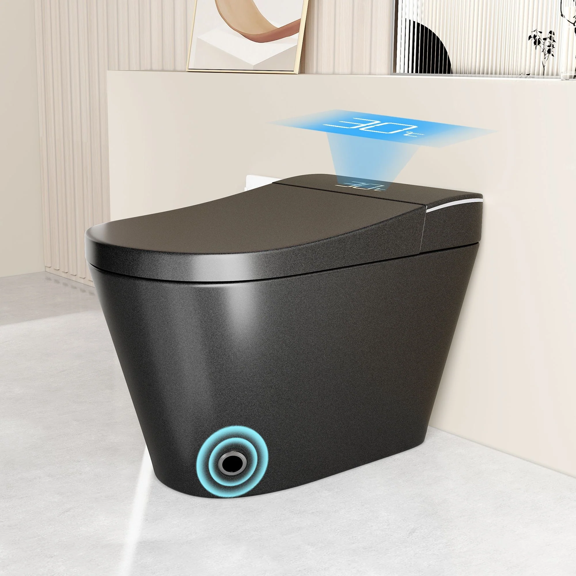 Smart Bidet Toilet With Auto Open / Close Seat, Warm Water Wash, Heated Seat, And Wireless Remote Control - Image 10