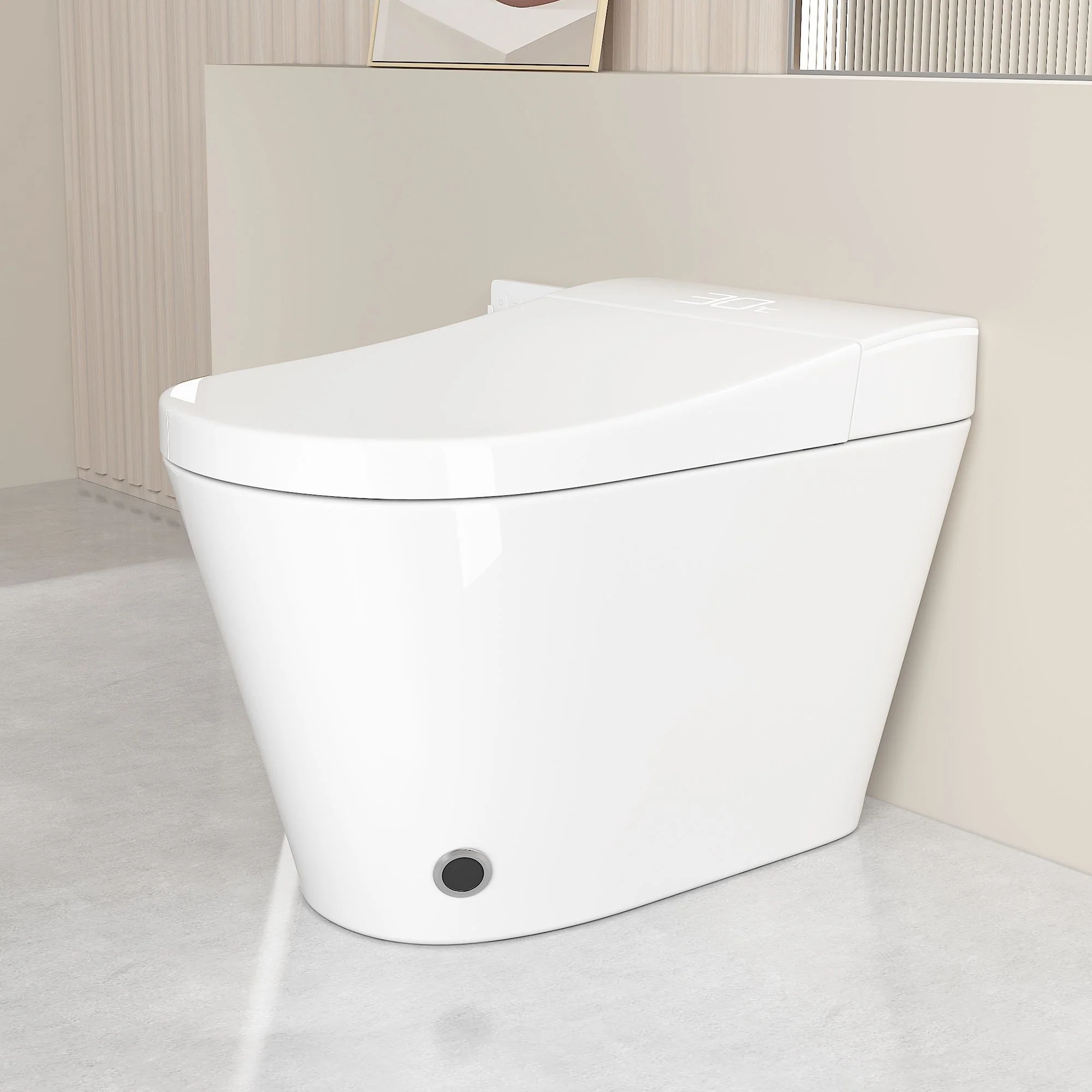 Smart Bidet Toilet With Auto Open / Close Seat, Warm Water Wash, Heated Seat, And Wireless Remote Control - Image 14