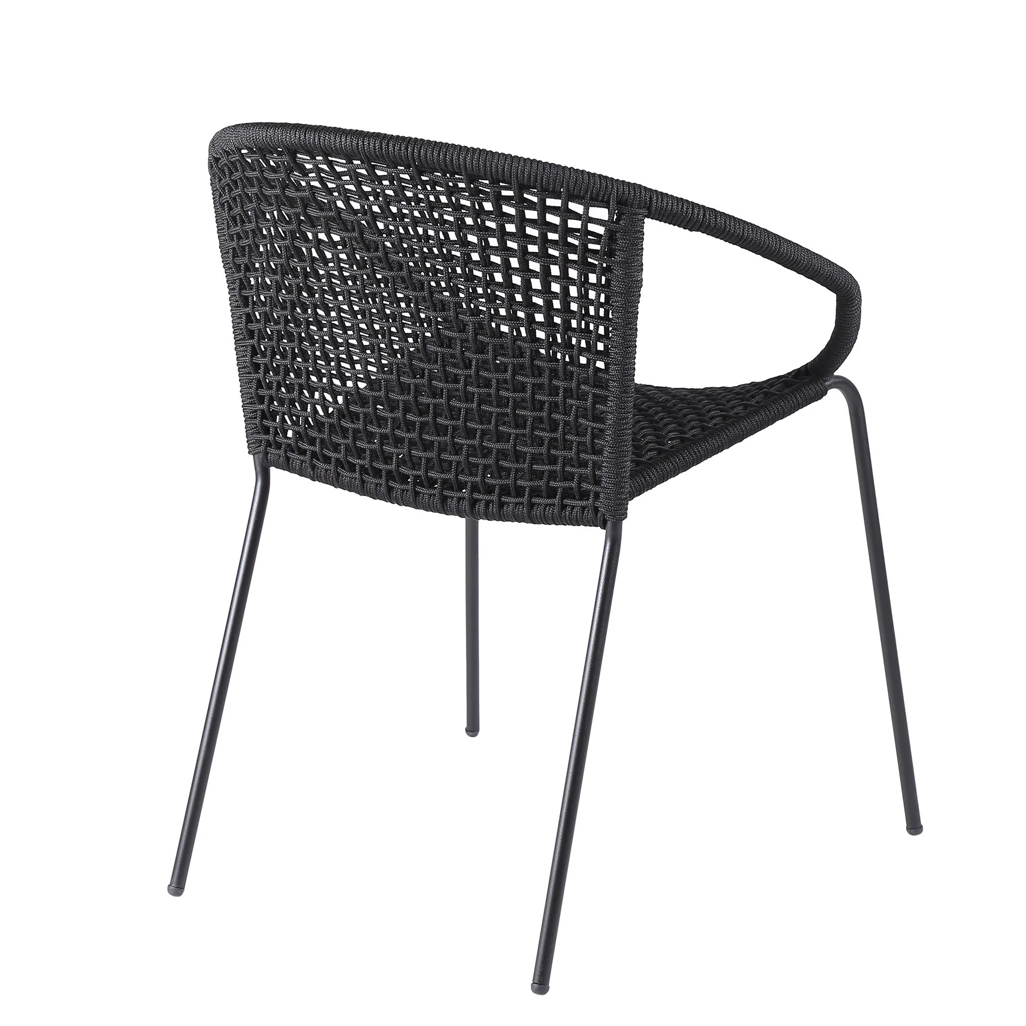 Snack - Indoor / Outdoor Stackable Steel Dining Chair (Set of 2) - Image 3
