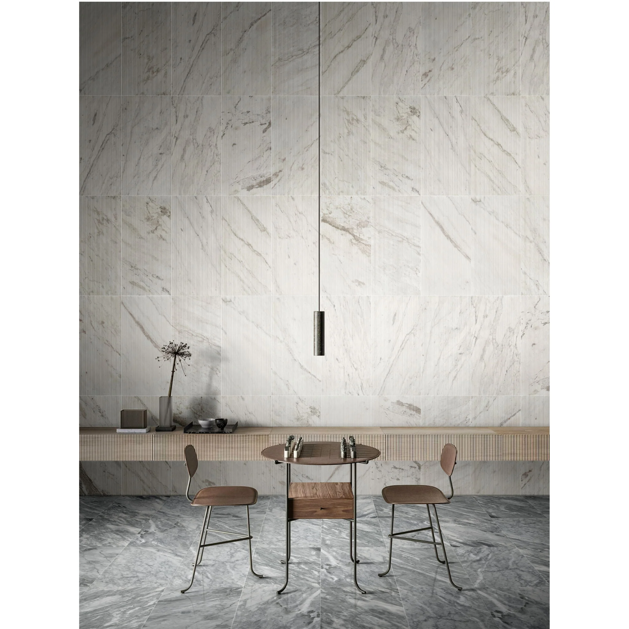 Snow Mountain Ol Textured Marble Tiles For Wall Decoration - White / Natural - Image 3