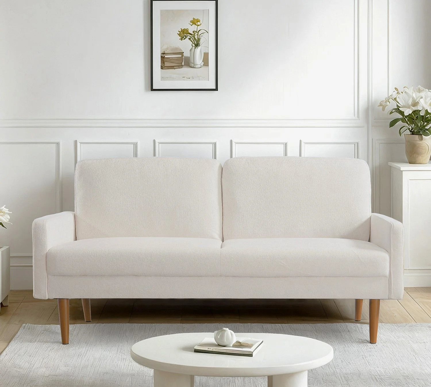 Sofa, European Style With Sleek Design, Modern & Vintage Flair, Upholstered 3 Seater Couch - Image 13