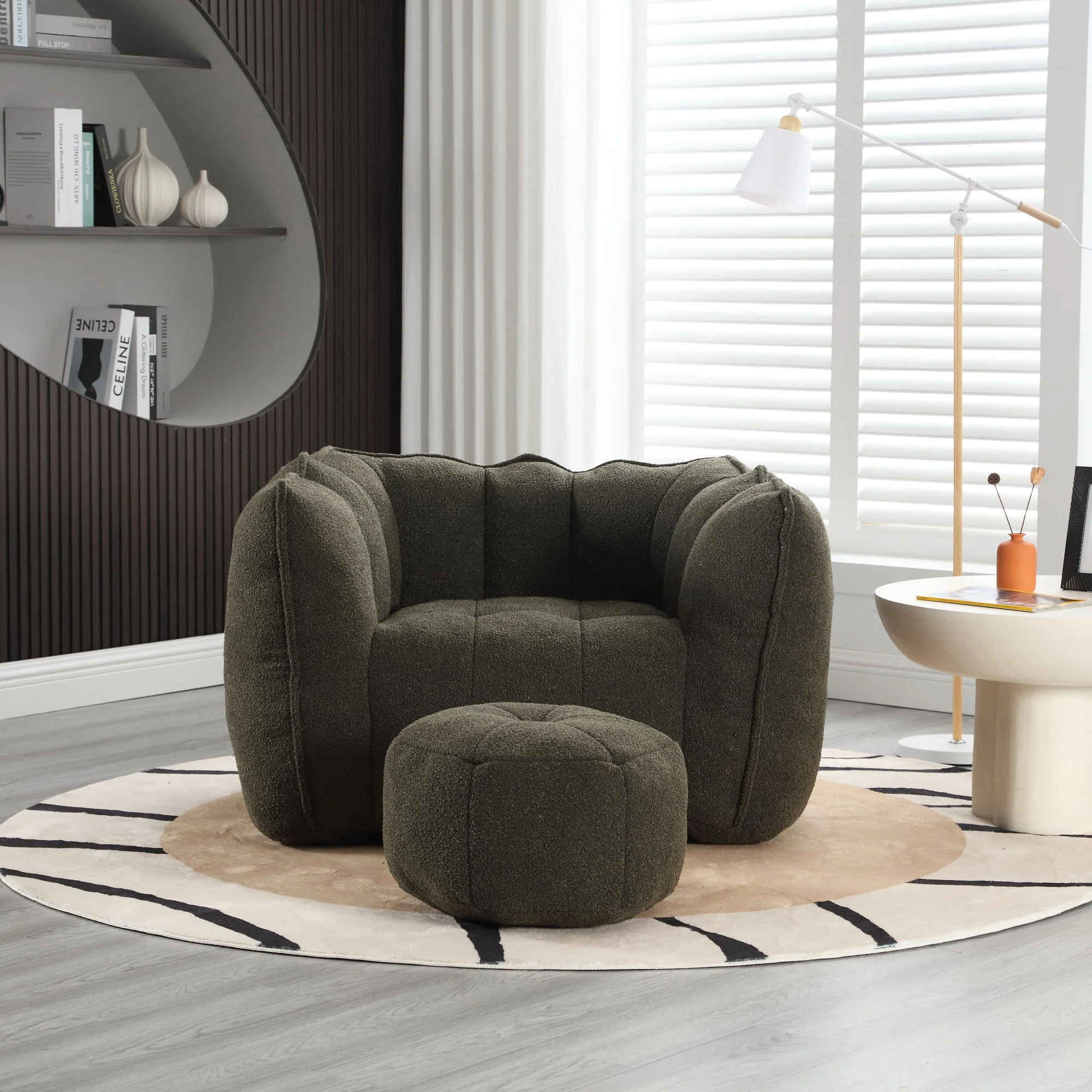 Soft Bean Bag Chair With High Resilient Foam - Image 11