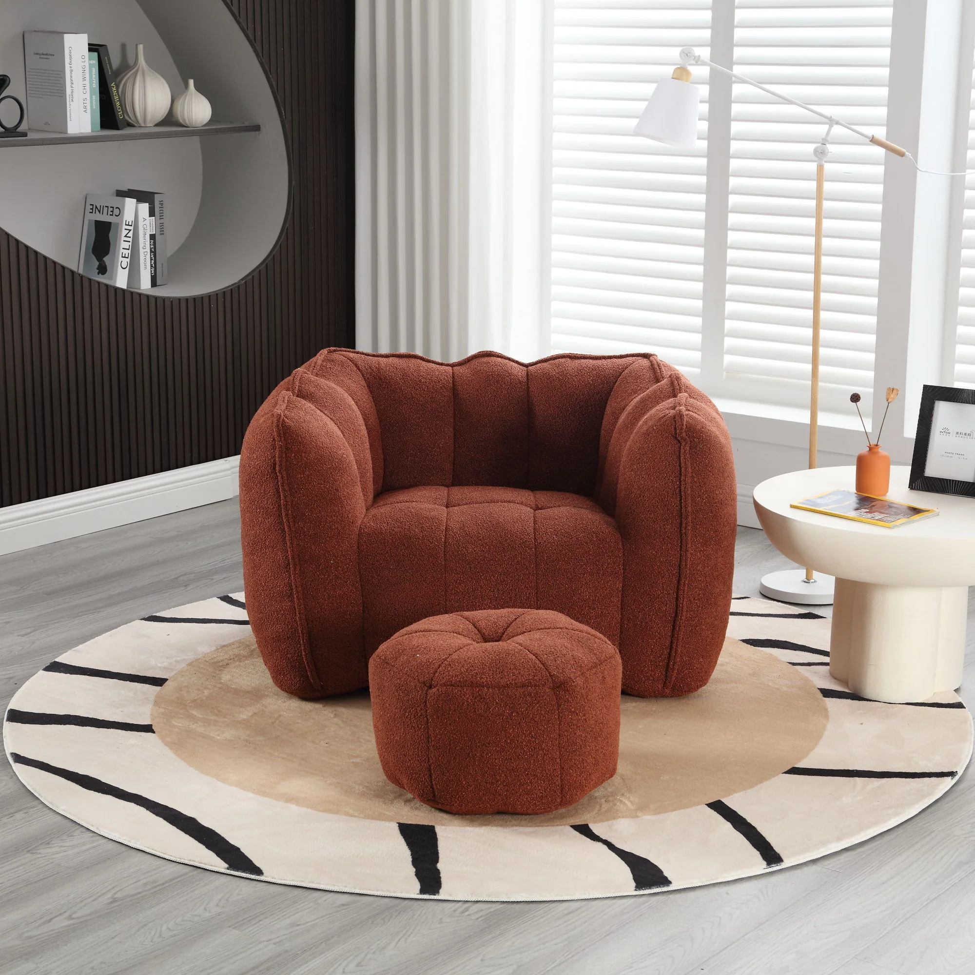 Soft Bean Bag Chair With High Resilient Foam - Image 25