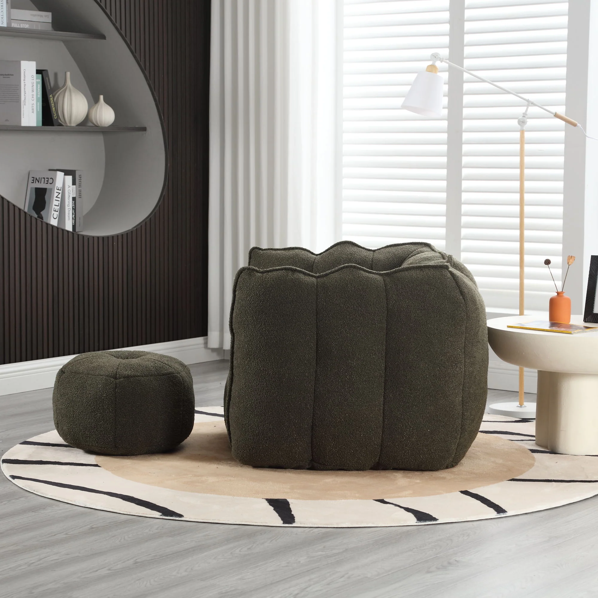 Soft Bean Bag Chair With High Resilient Foam - Image 35
