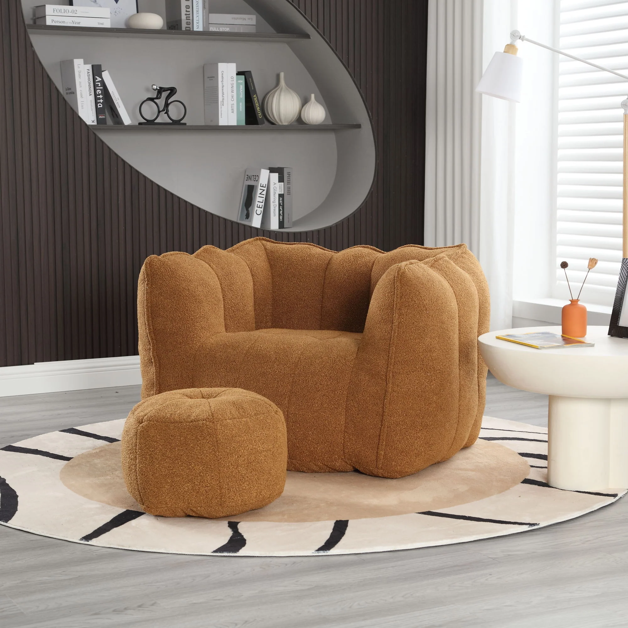 Soft Bean Bag Chair With High Resilient Foam - Image 46