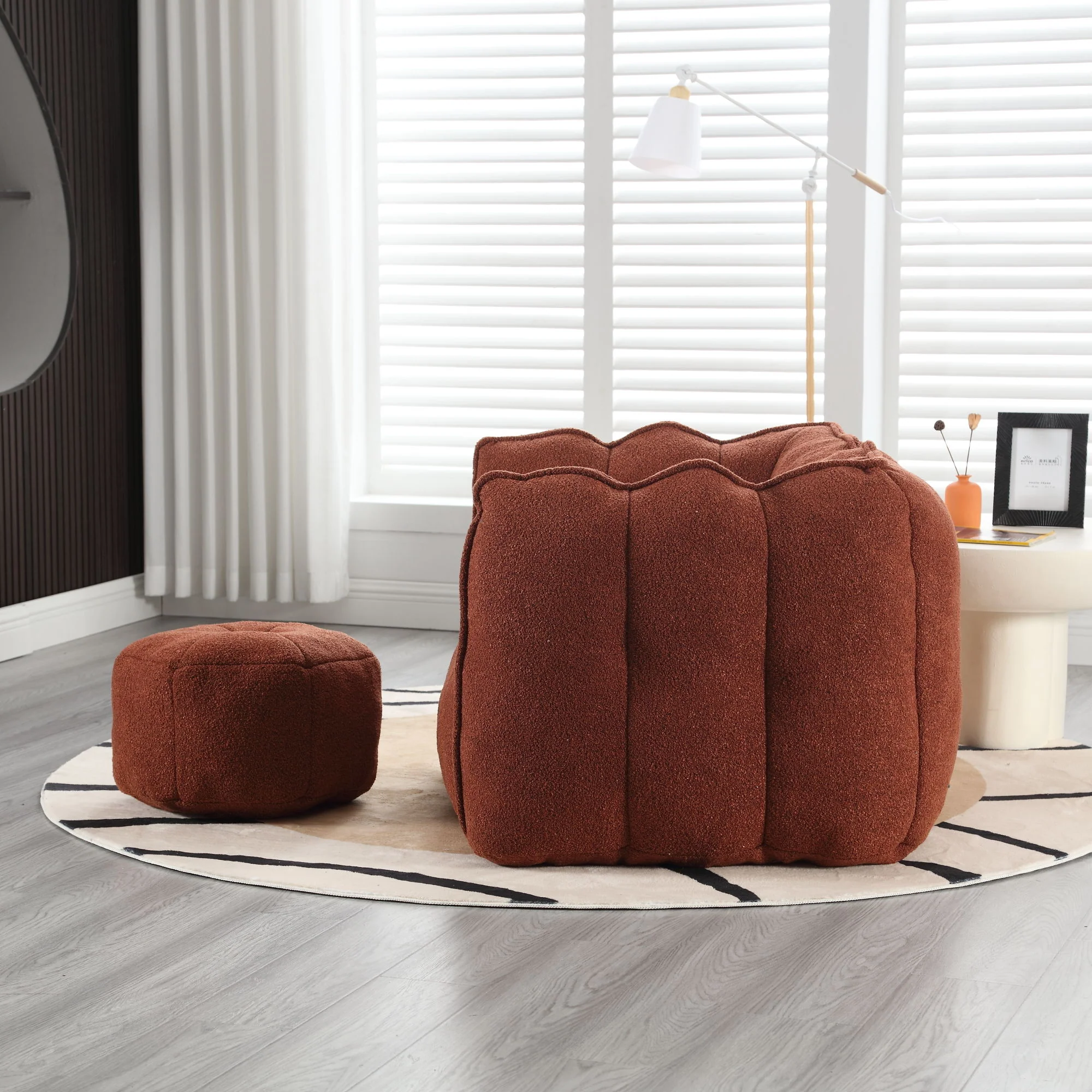 Soft Bean Bag Chair With High Resilient Foam - Image 50