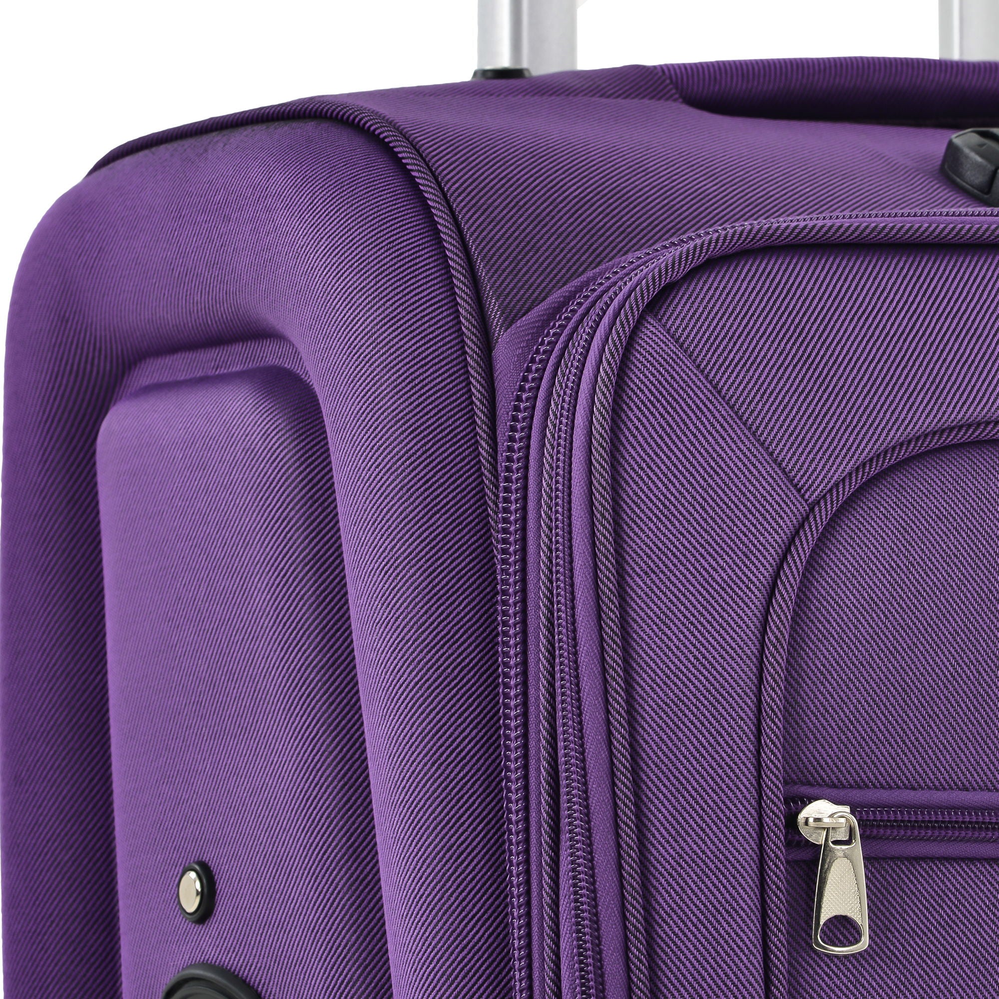 Softside Luggage Expandable 3 Piece Set Suitcase Upright Spinner Softshell Lightweight Luggage Travel Set - Image 13