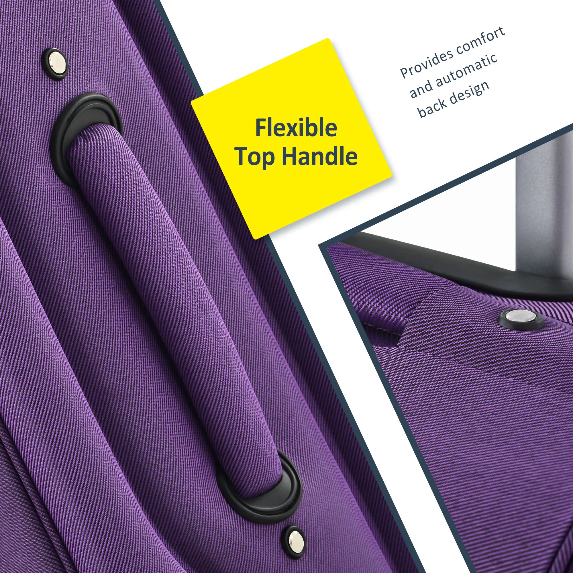 Softside Luggage Expandable 3 Piece Set Suitcase Upright Spinner Softshell Lightweight Luggage Travel Set - Image 14